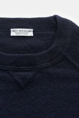 von Braun Kids’ cashmere crew neck jumper navy