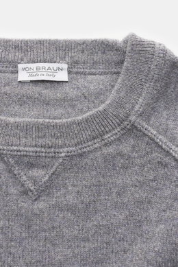 von Braun Kinder Cashmere Rundhalspullover grau