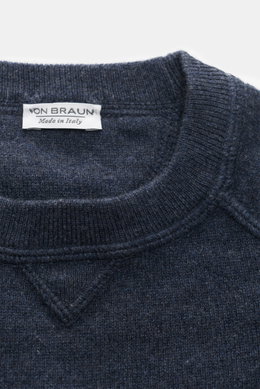 von Braun Kinder Cashmere Rundhalspullover graublau