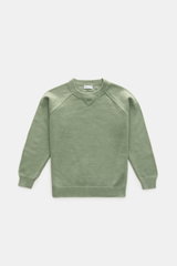 von Braun Kinder Cashmere Rundhalspullover graugrün