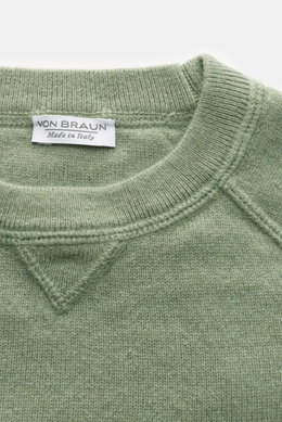 von Braun Kinder Cashmere Rundhalspullover graugrün