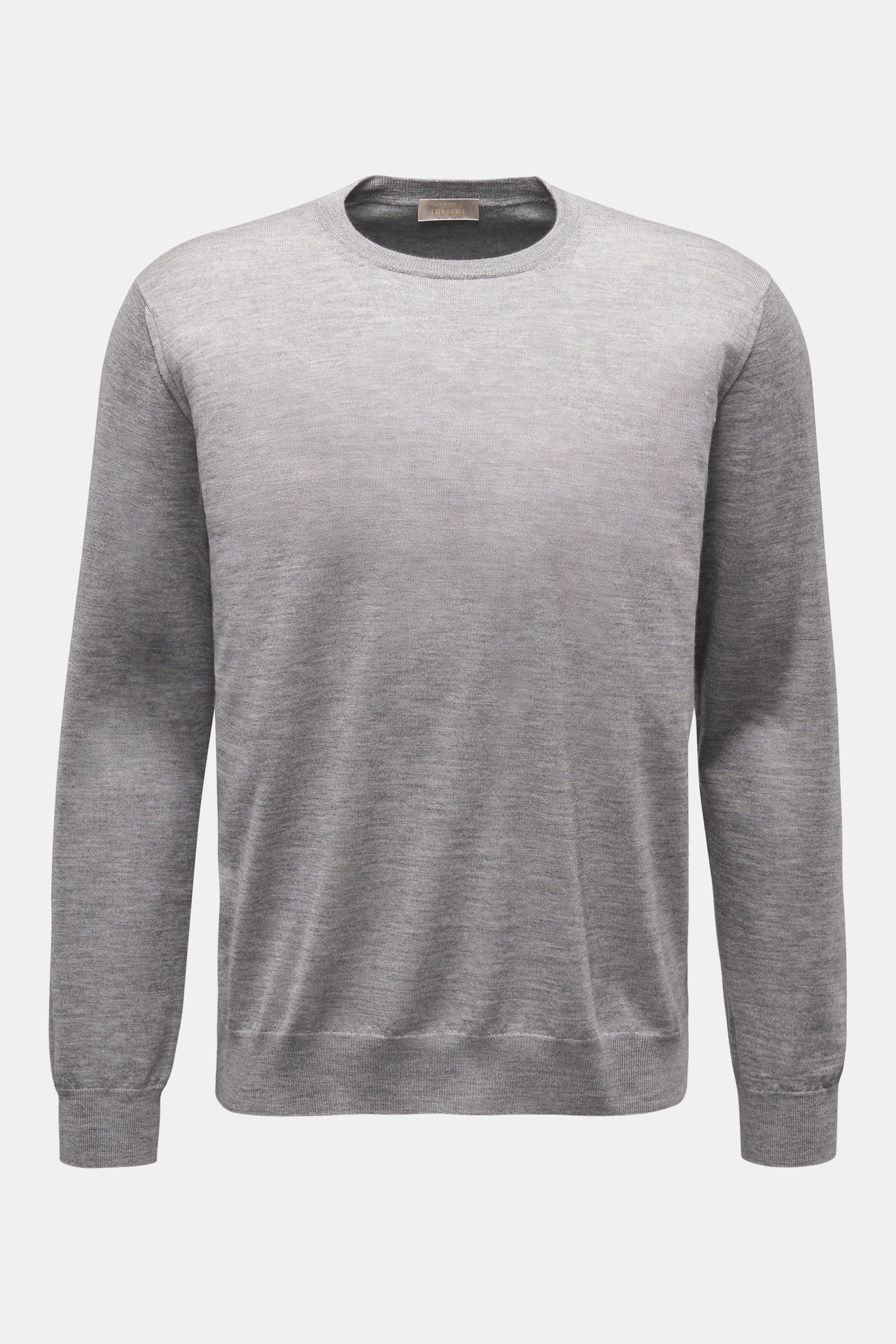Cruciani Feinstrick Rundhals-Pullover grau
