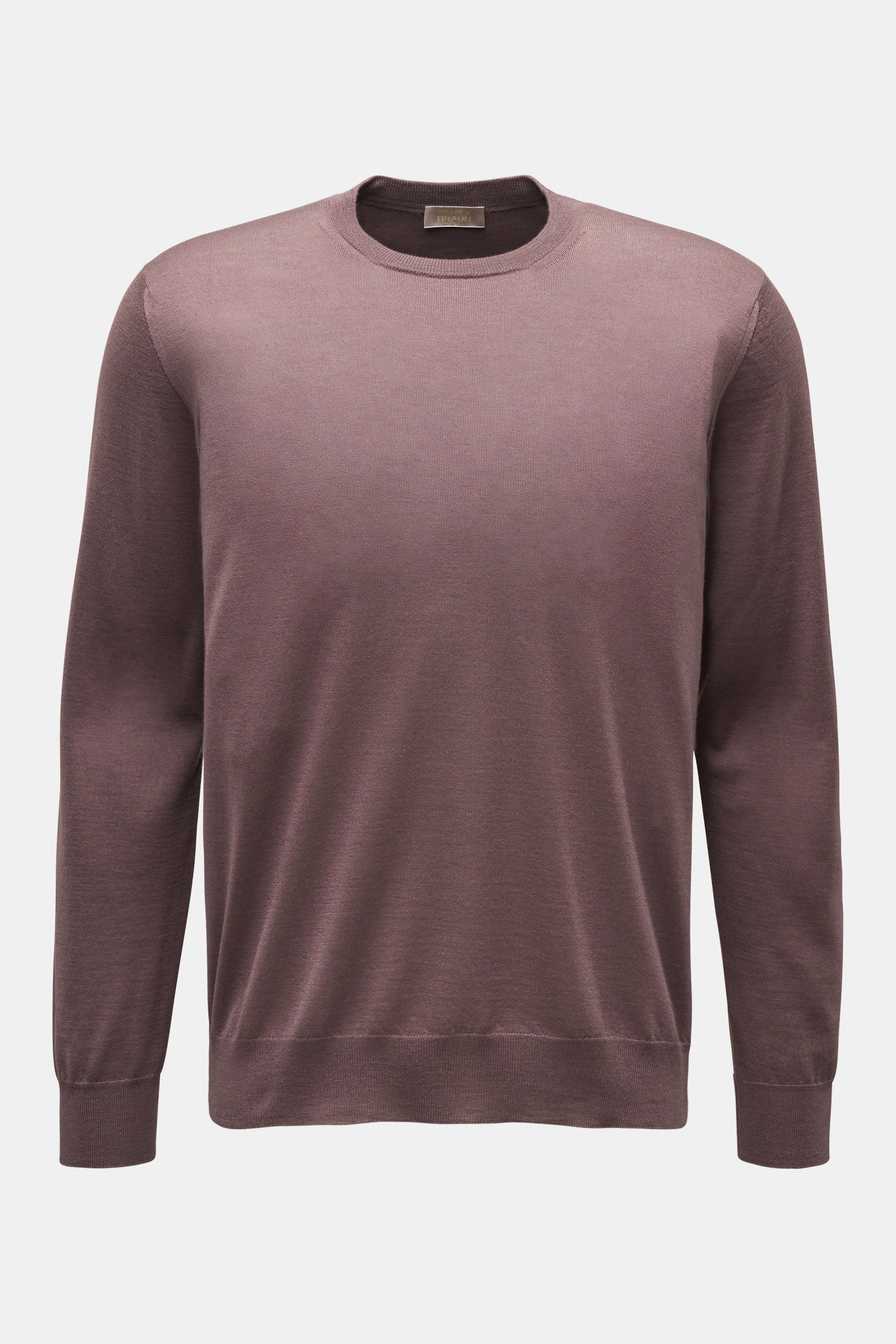 Cruciani Feinstrick Rundhals-Pullover bordeaux