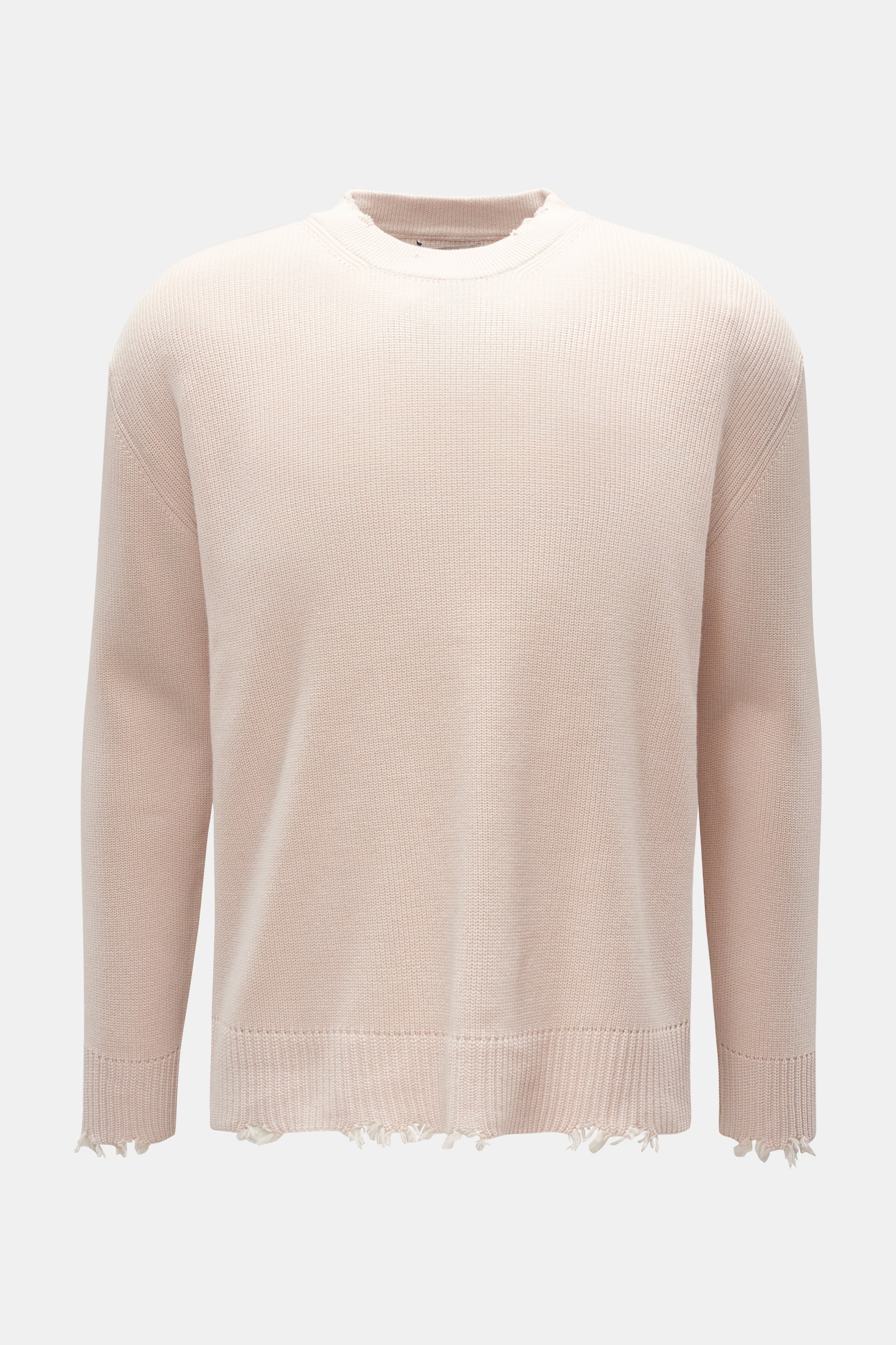 Laneus Rundhalspullover creme