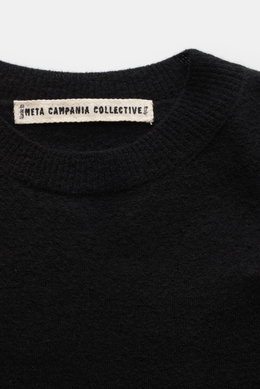 Meta Campania Collective Cashmere Rundhalspullover schwarz