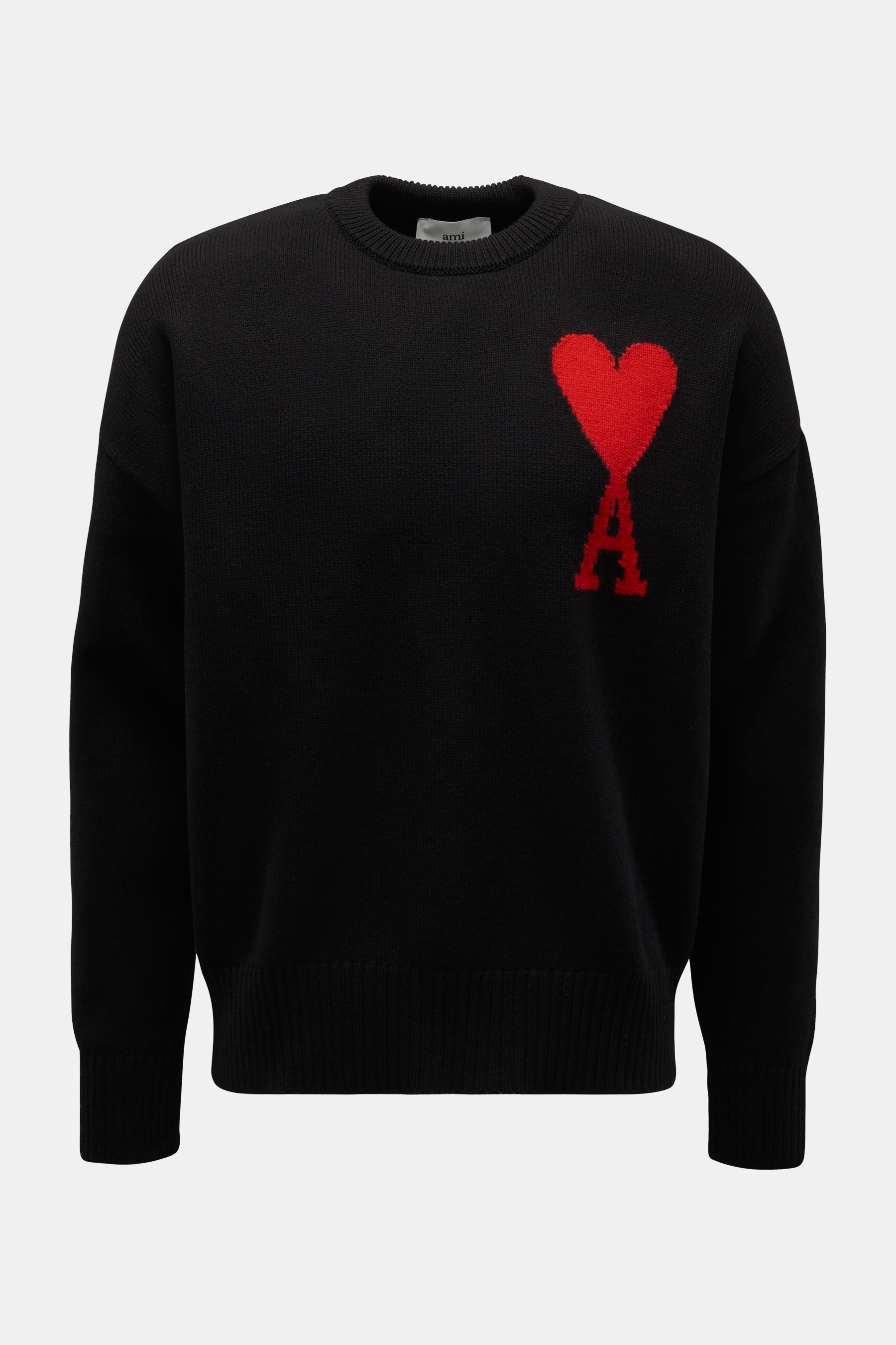 Ami Paris Rundhalspullover schwarz