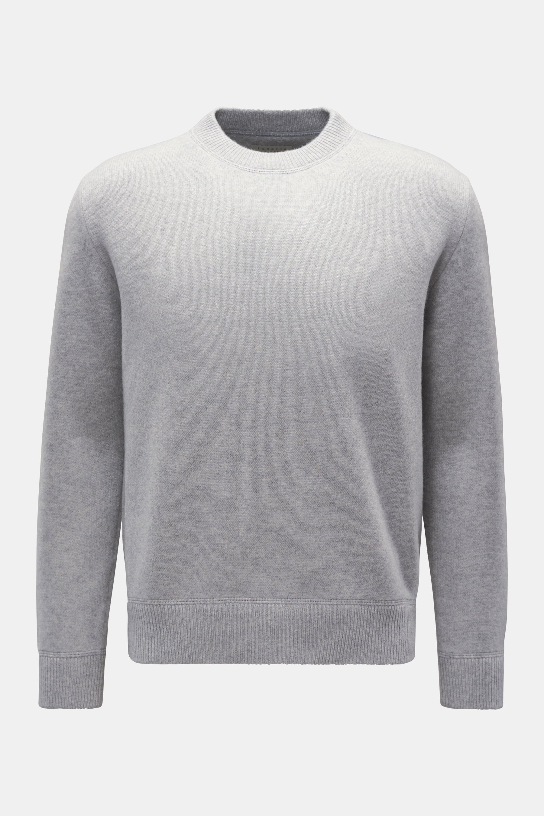 Lunaria Cashmere Cashmere Rundhalspullover grau