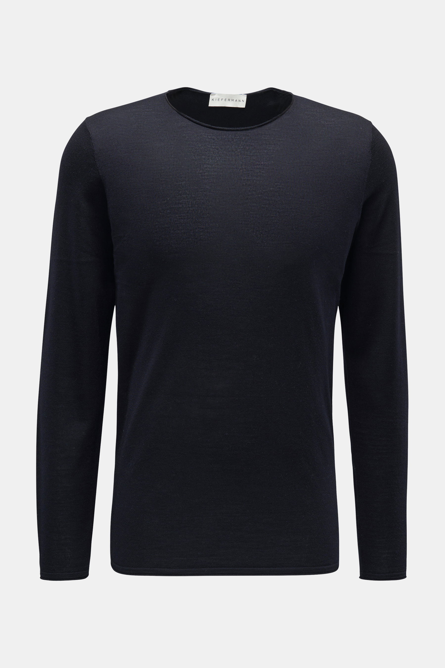 Kiefermann Merino Feinstrick-Rundhalspullover 'Benjamin' dark navy
