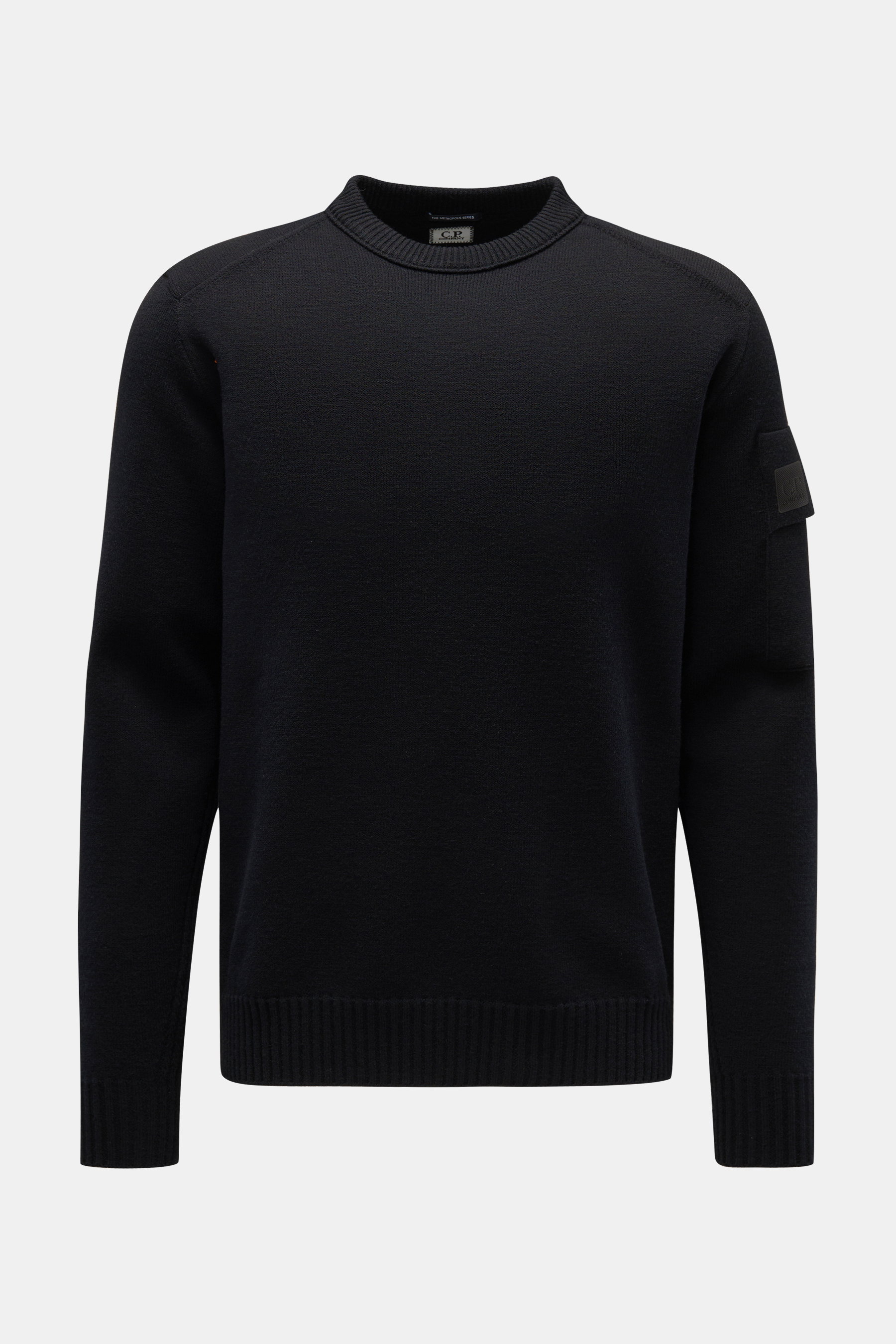 C.P. Company Rundhalspullover schwarz