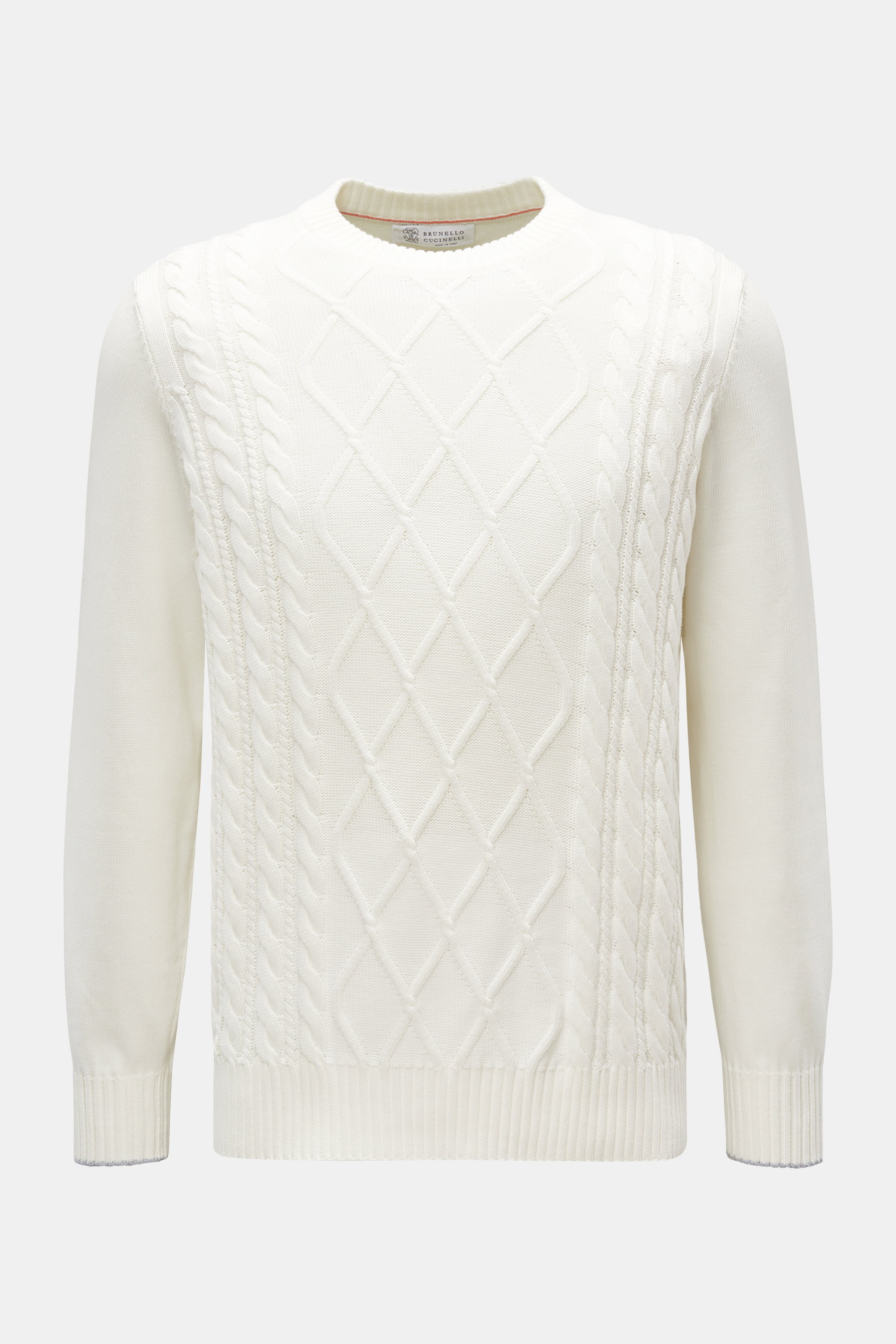 Brunello Cucinelli Rundhalspullover offwhite