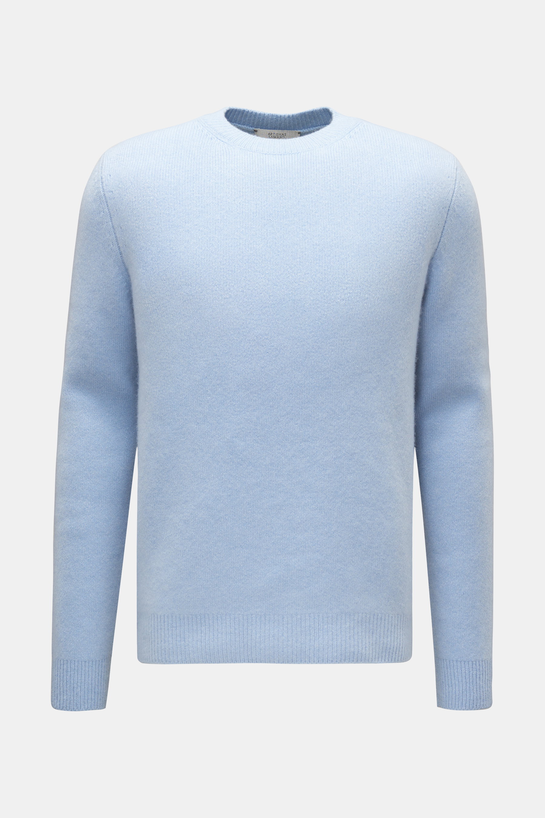 Lamano Artisans Cashmere Rundhalspullover hellblau