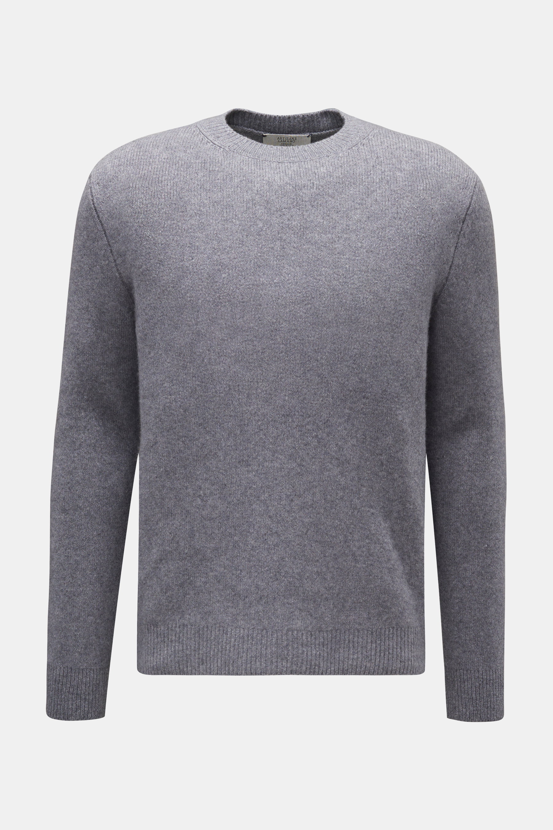 Lamano Artisans Cashmere Rundhalspullover grau