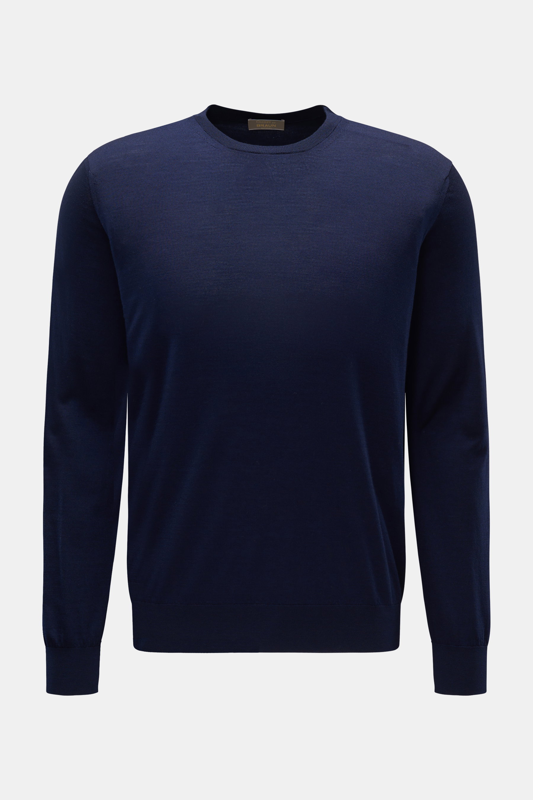 Cruciani Feinstrick-Rundhalspullover 'Girocollo' navy