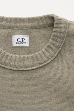 C.P. Company Rundhalspullover graugrün
