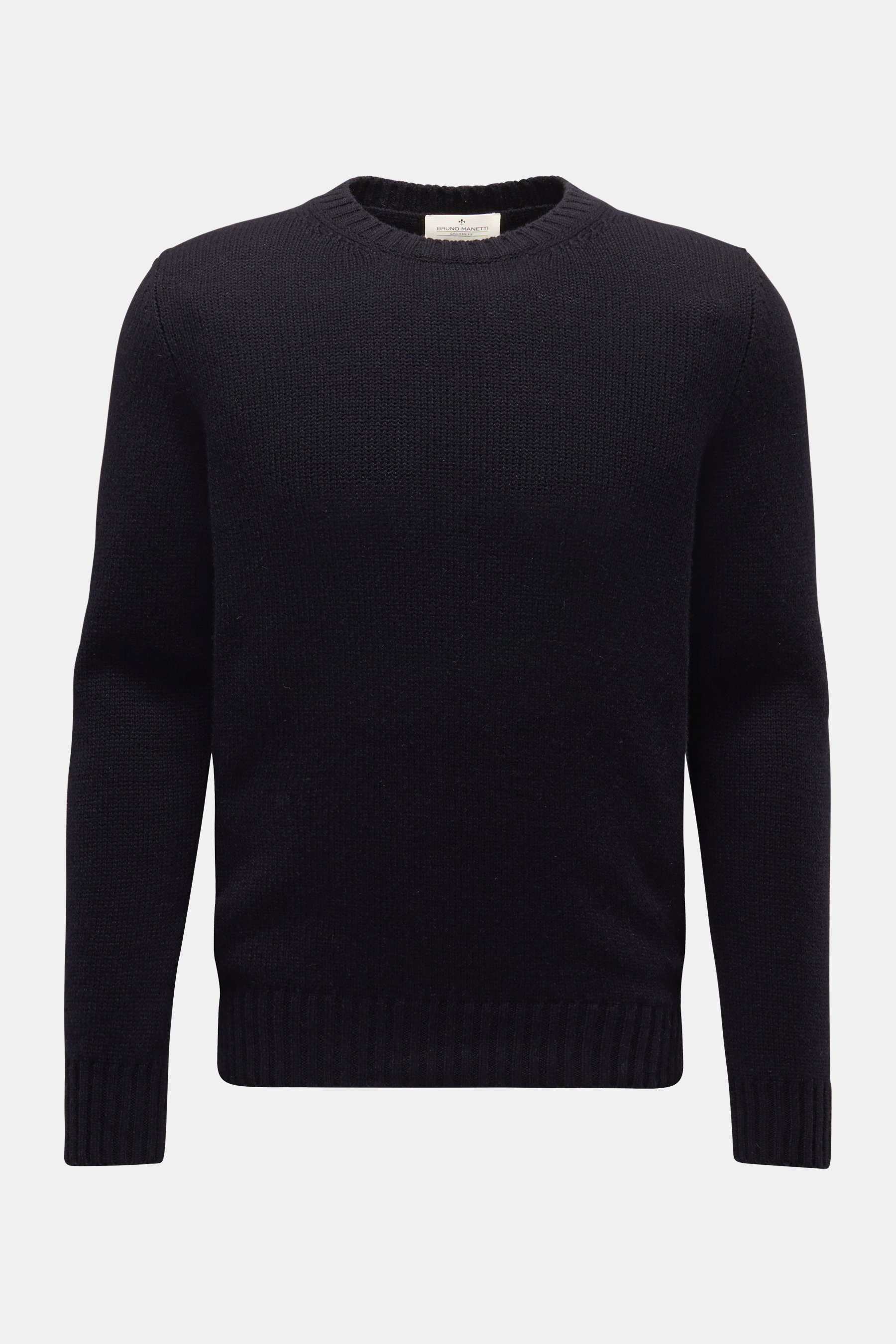 Bruno Manetti Cashmere Rundhalspullover navy