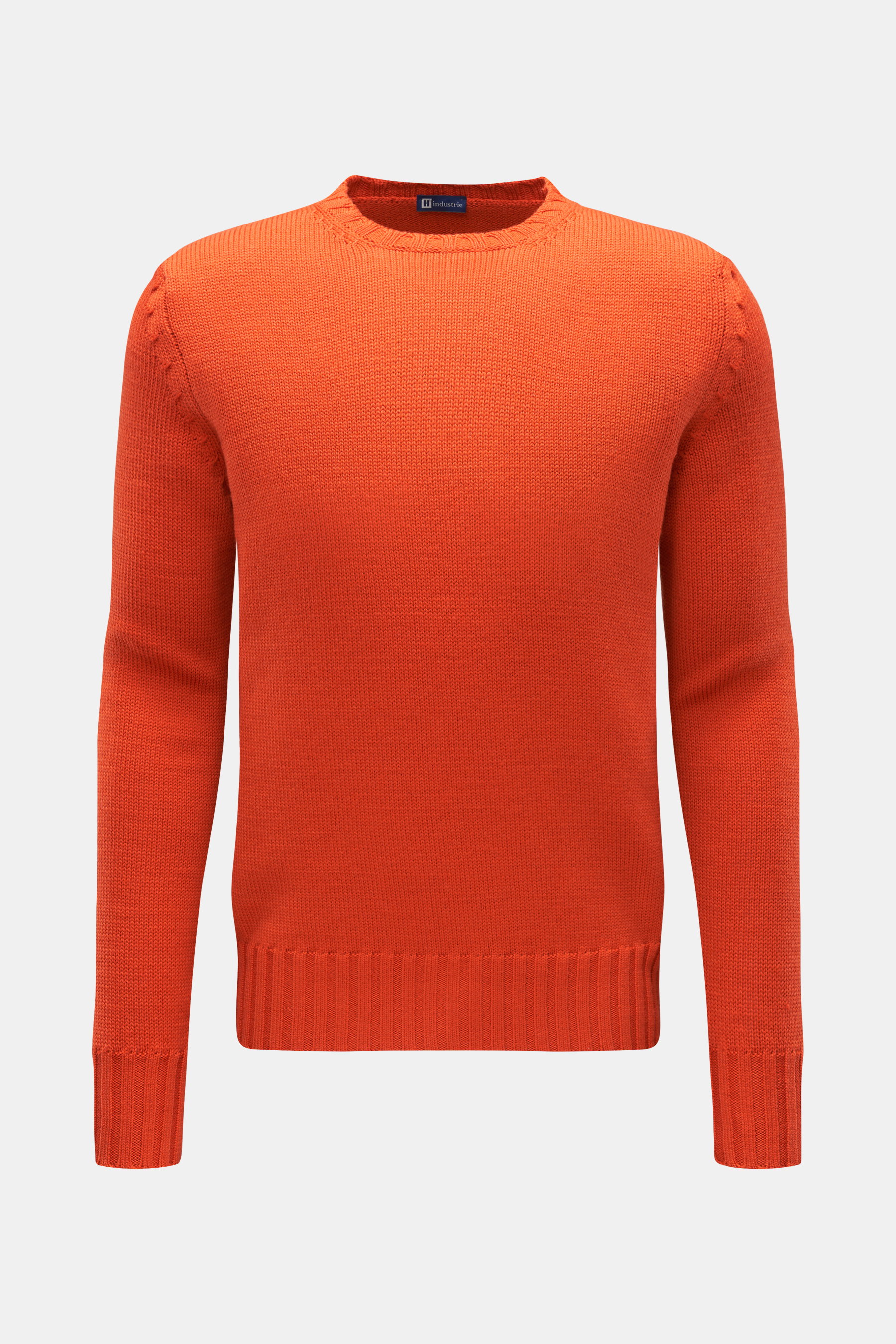 Hindustrie Merino Rundhalspullover hellrot