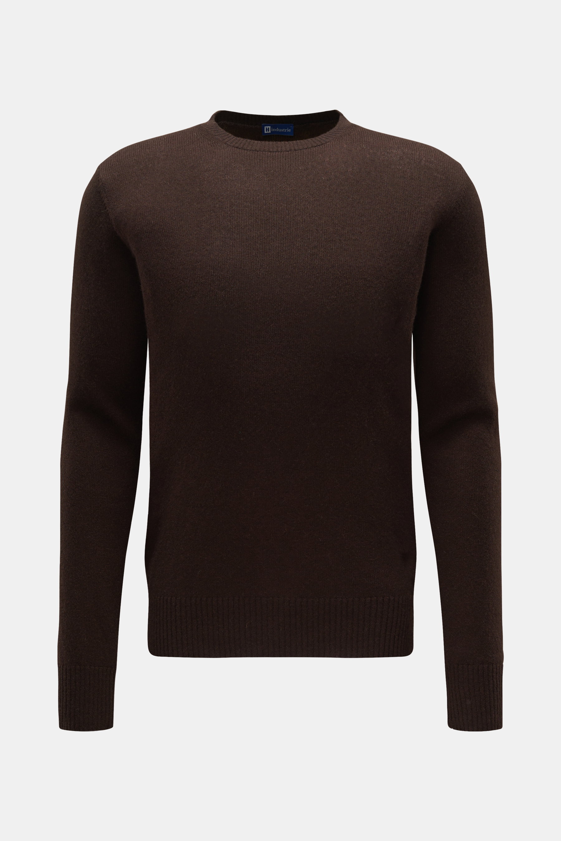 Hindustrie Cashmere Rundhalspullover dunkelbraun