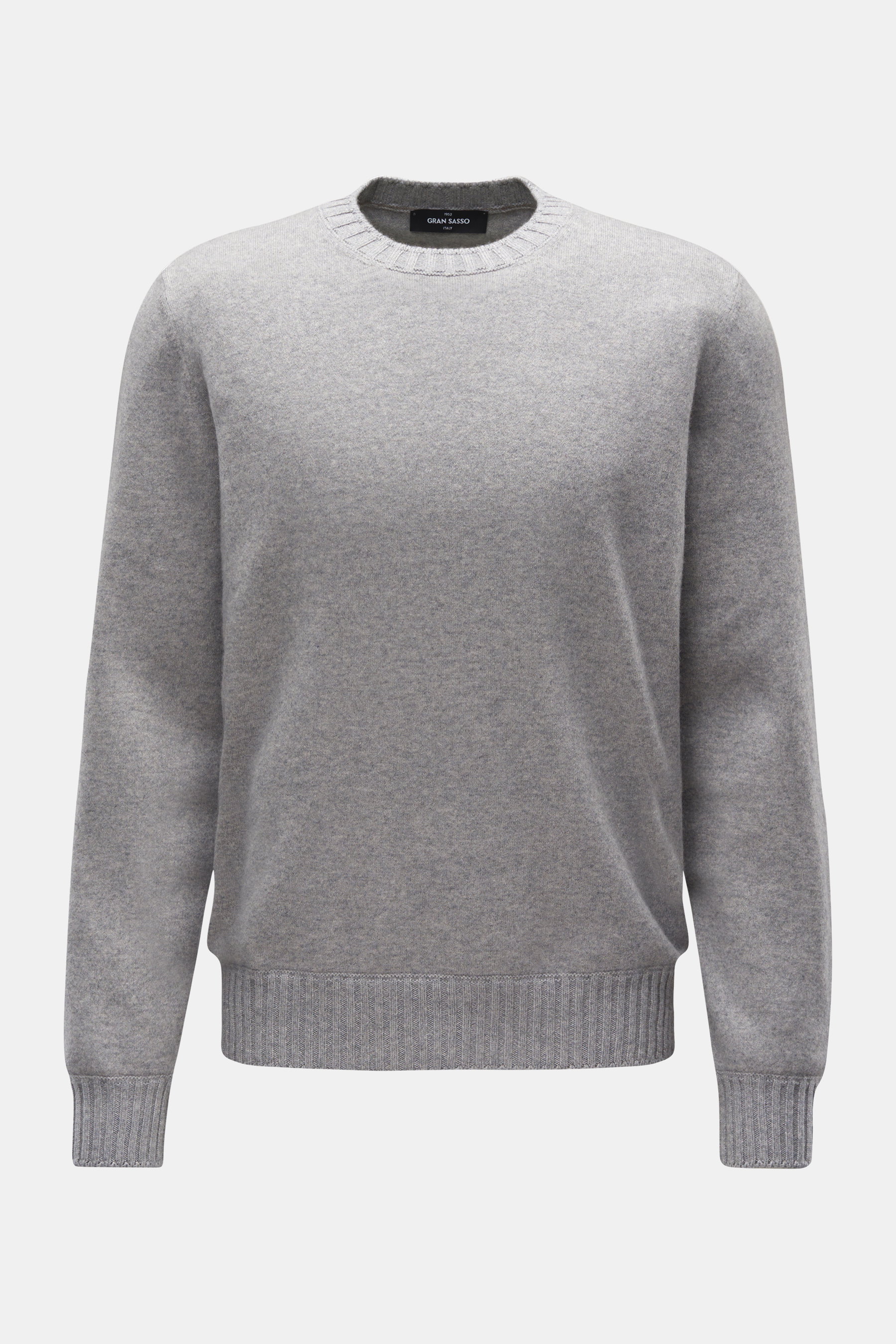 Gran Sasso Cashmere Rundhalspullover hellgrau