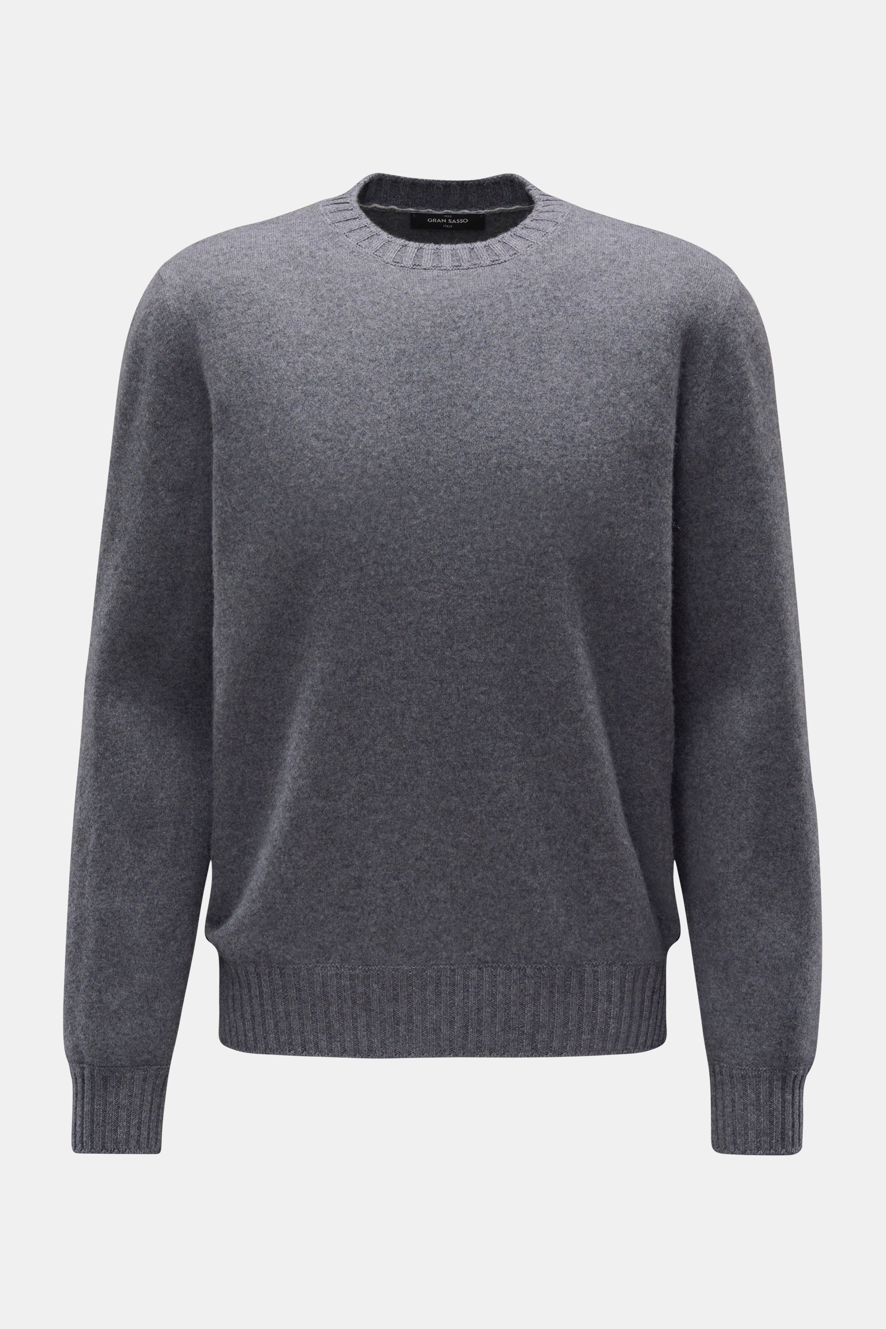 Gran Sasso Cashmere Rundhalspullover grau