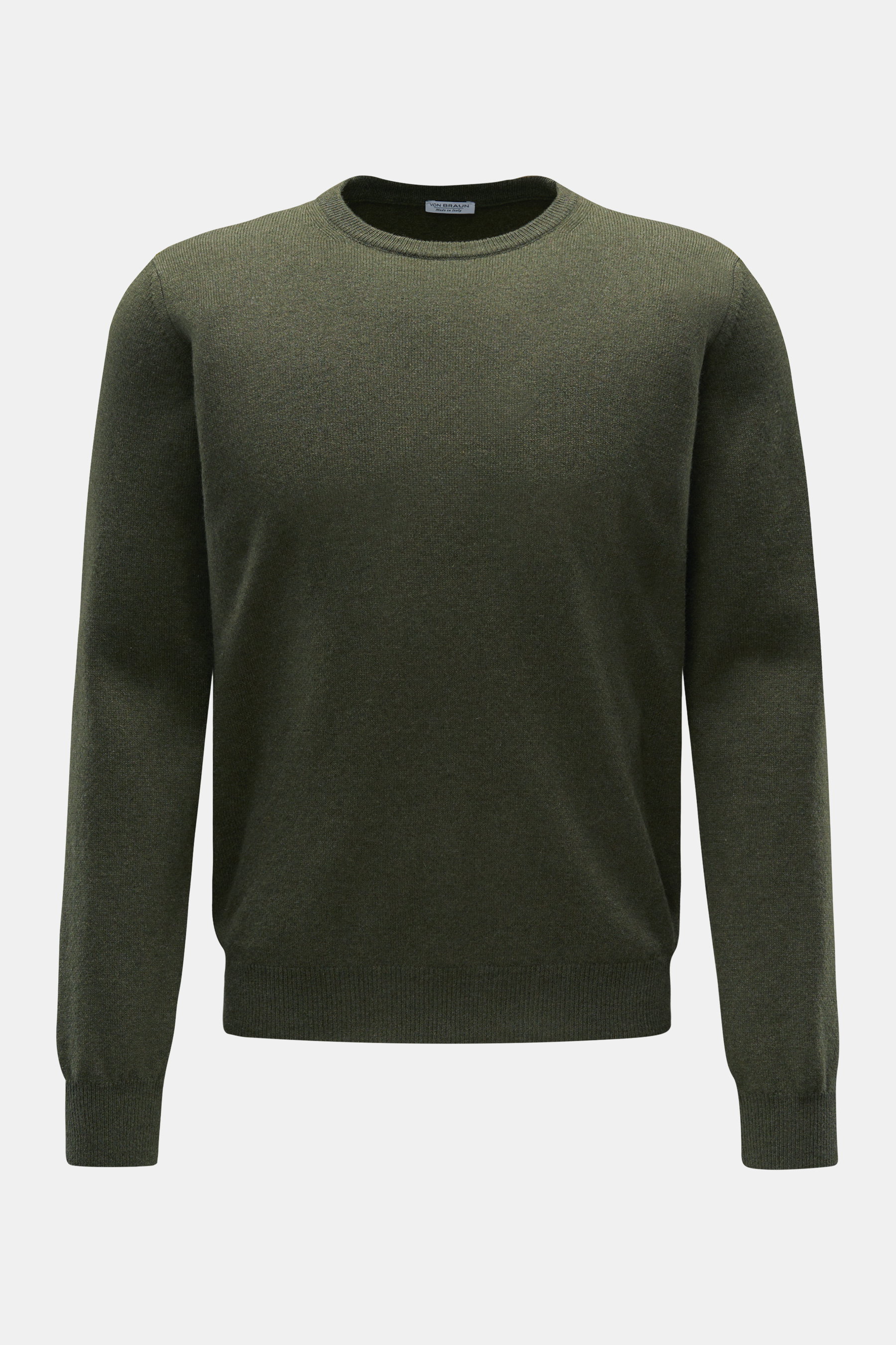 von Braun Cashmere Rundhalspullover oliv
