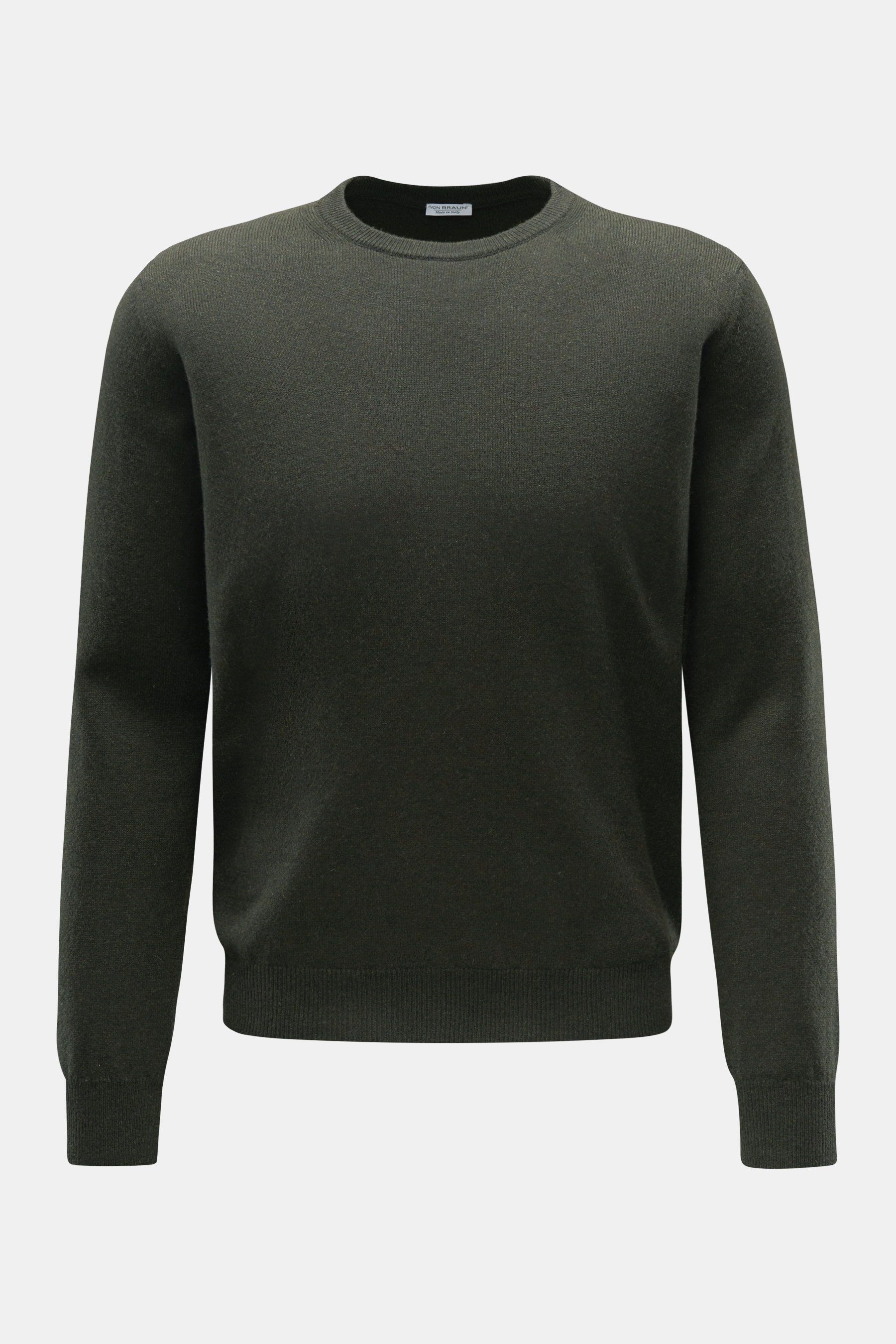 von Braun Cashmere Rundhalspullover dark olive