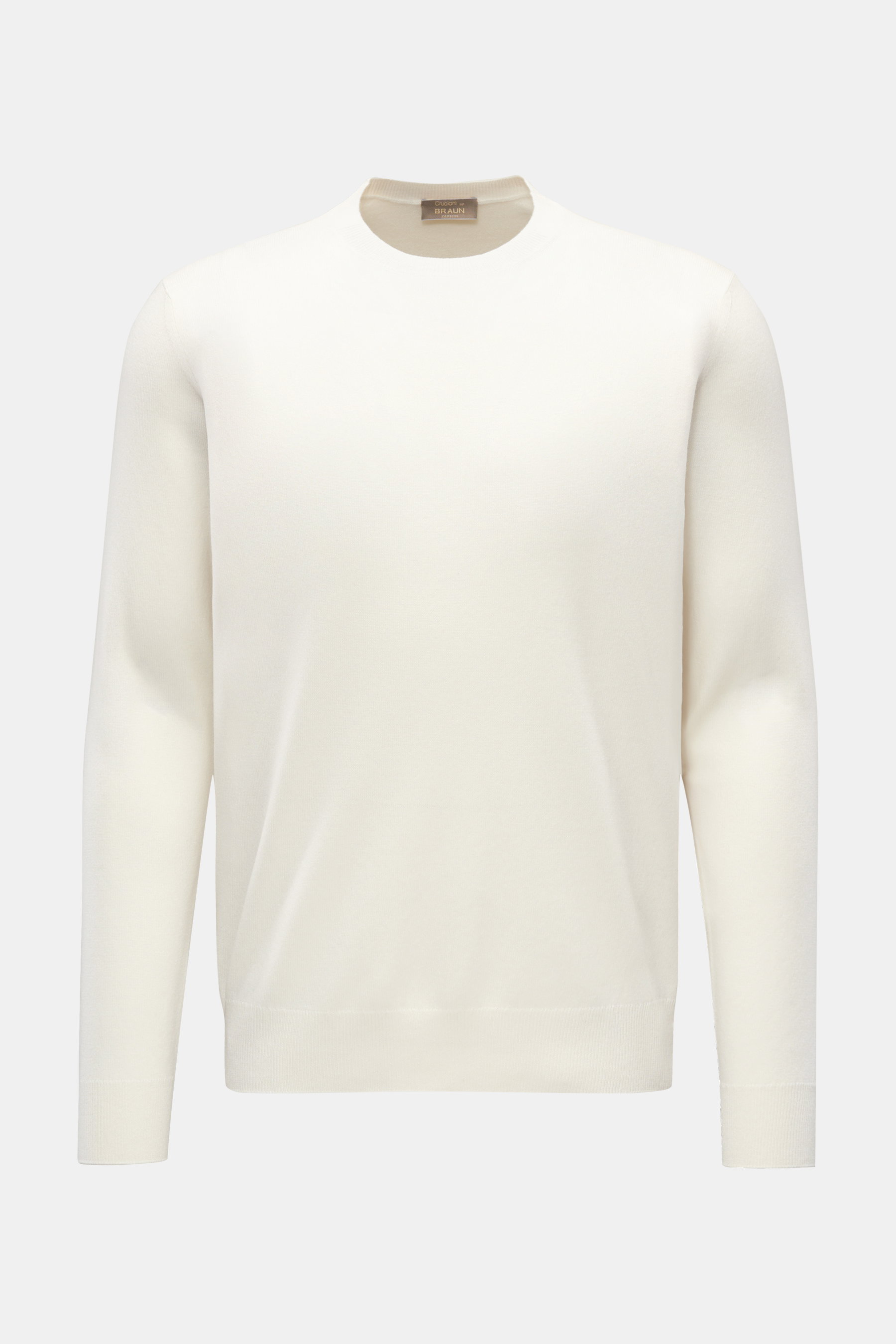 Cruciani Cashmere Rundhalspullover creme