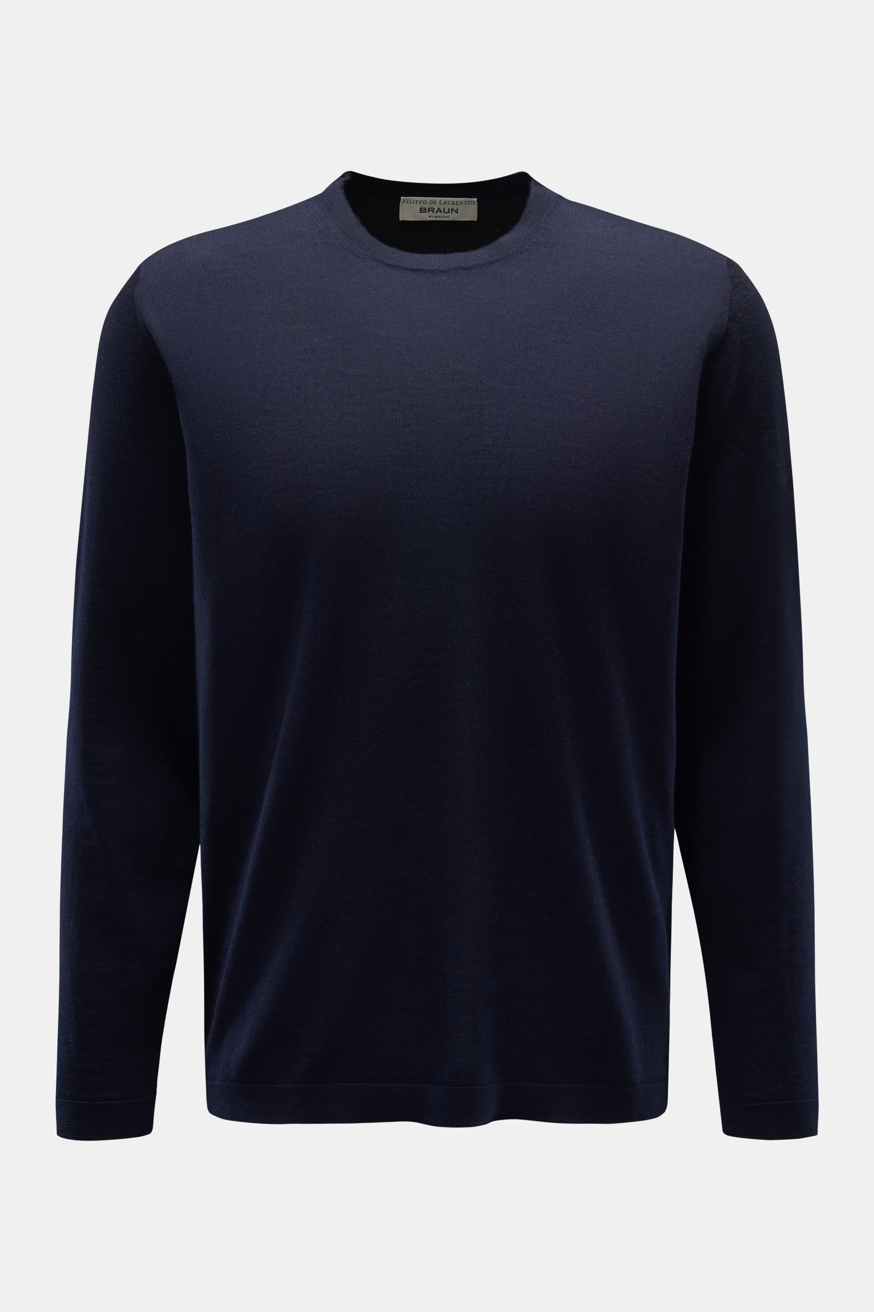 Filippo de Laurentiis Feinstrick-Rundhalspullover navy