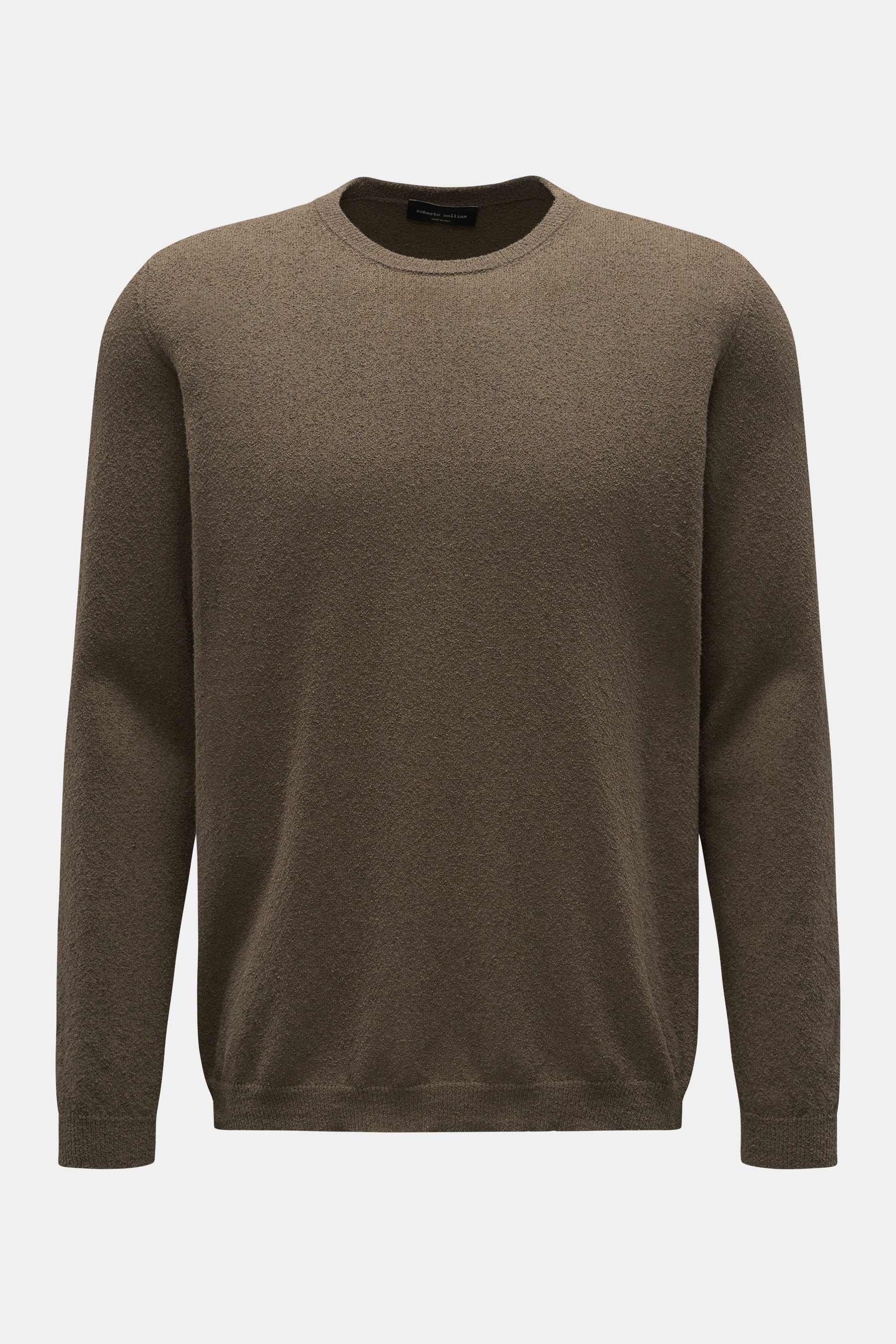 Roberto Collina Rundhals-Pullover oliv