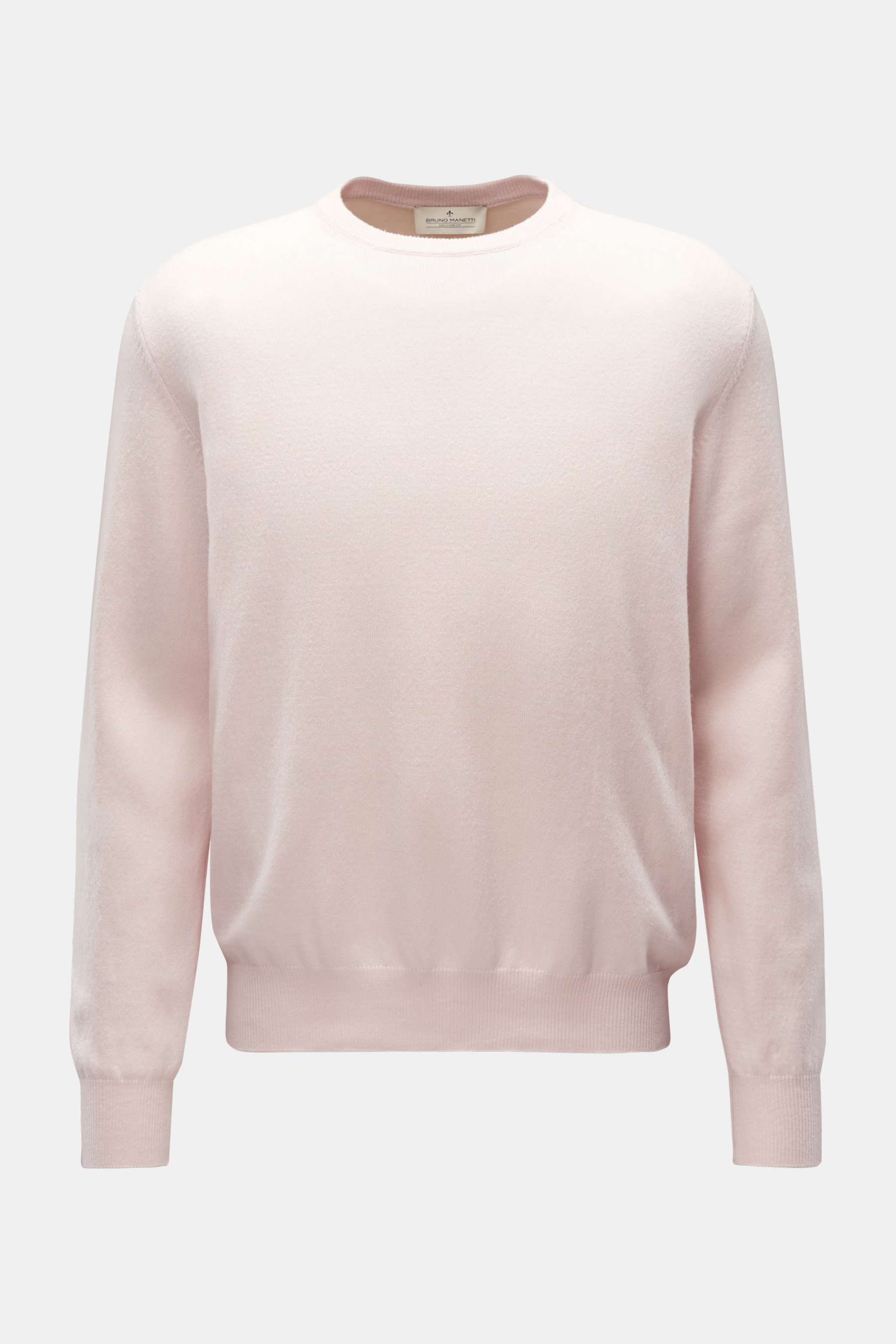 Bruno Manetti Cashmere Rundhalspullover rosé