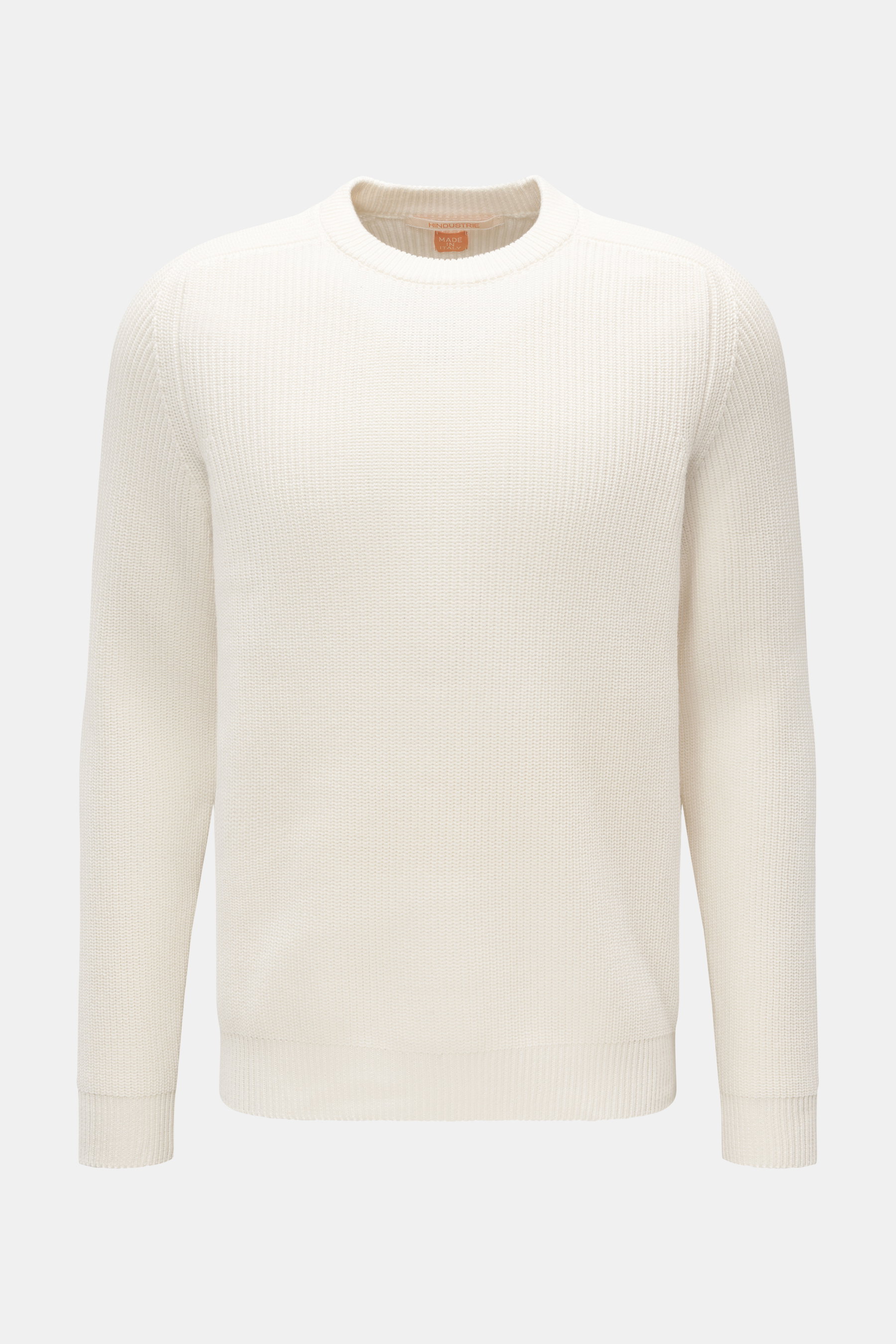 Hindustrie Rundhalspullover 'Egizian Cotton' creme