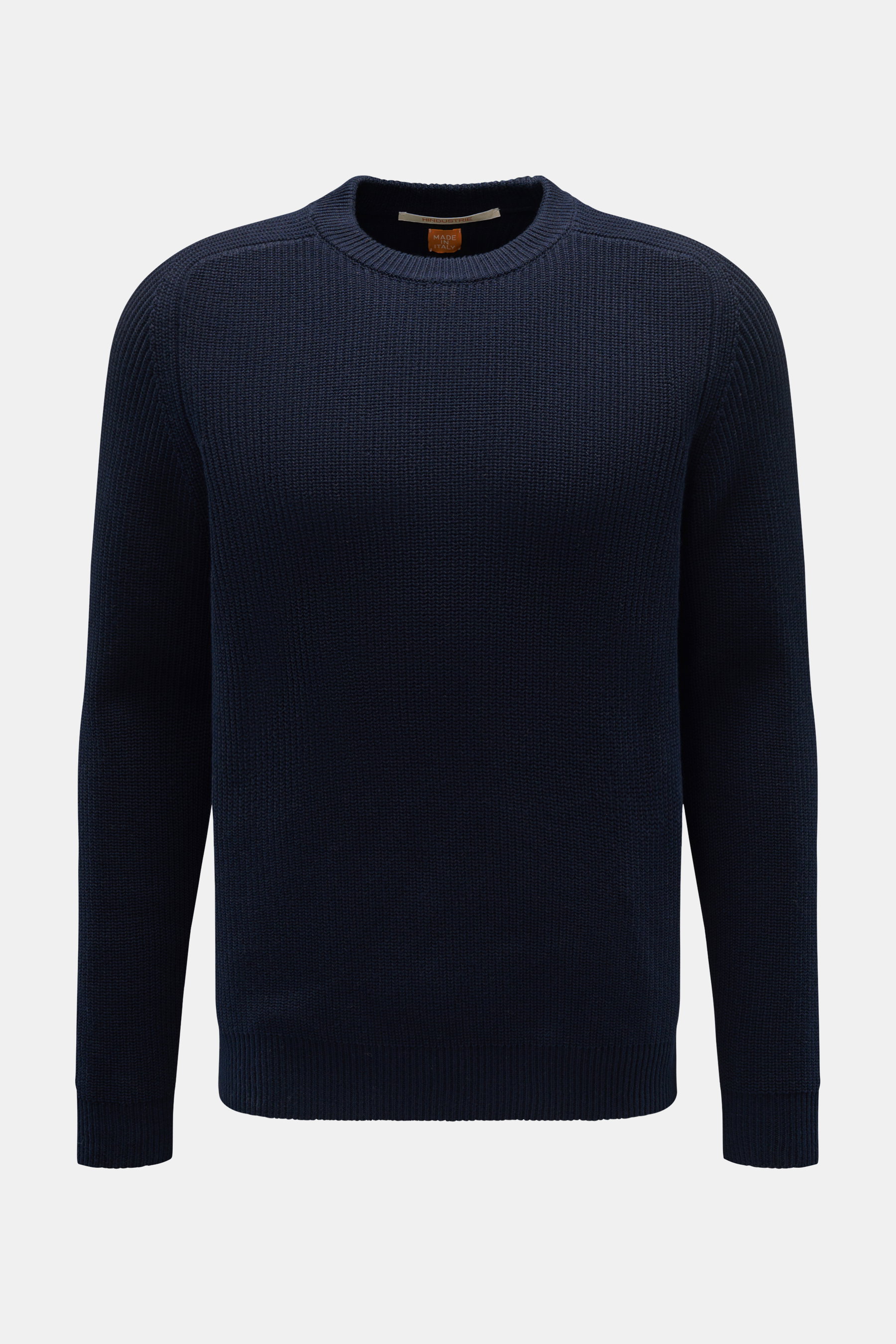 Hindustrie Rundhalspullover 'Egizian Cotton' navy