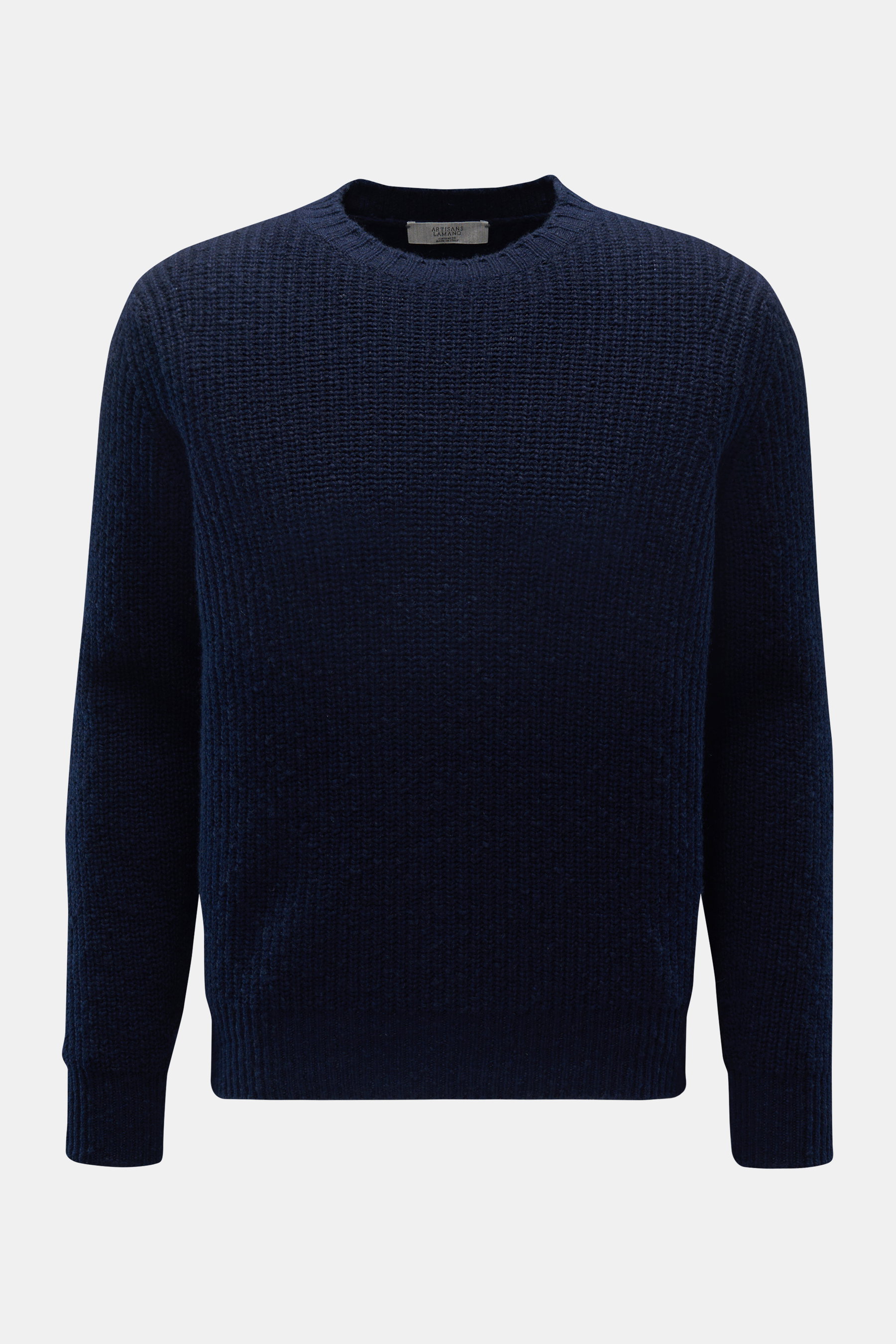 Lamano Artisans Cashmere Rundhalspullover 'Burleigh' navy