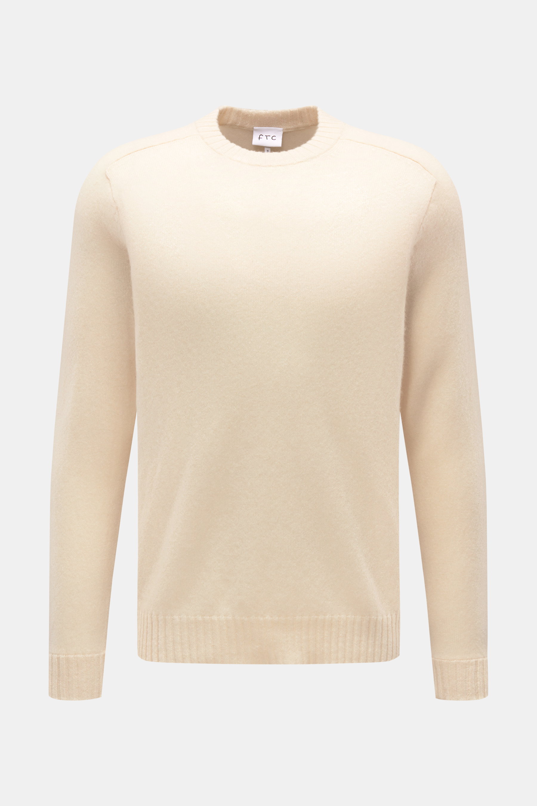 FTC Cashmere Rundhalspullover creme