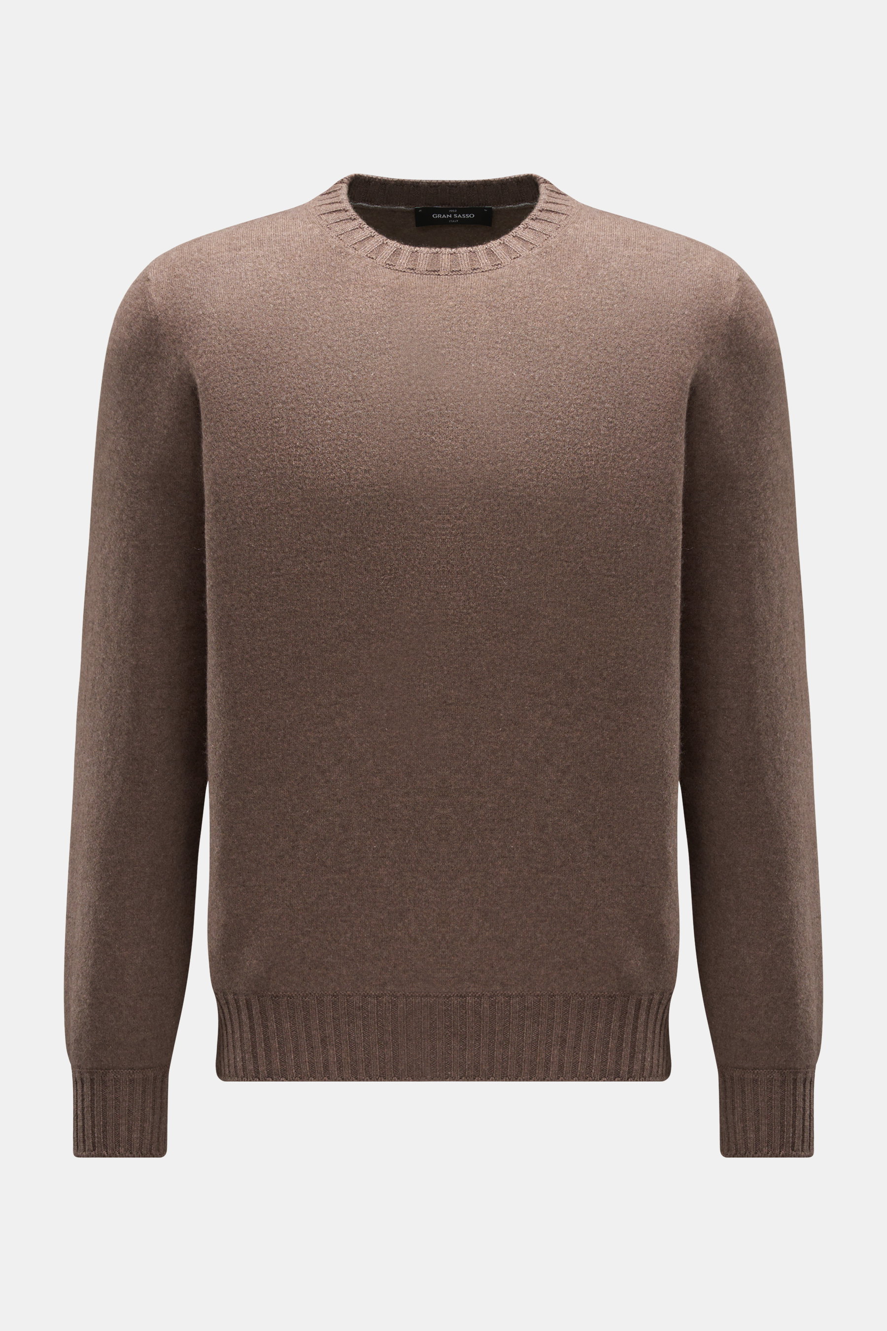 Gran Sasso Cashmere Rundhalspullover graubraun
