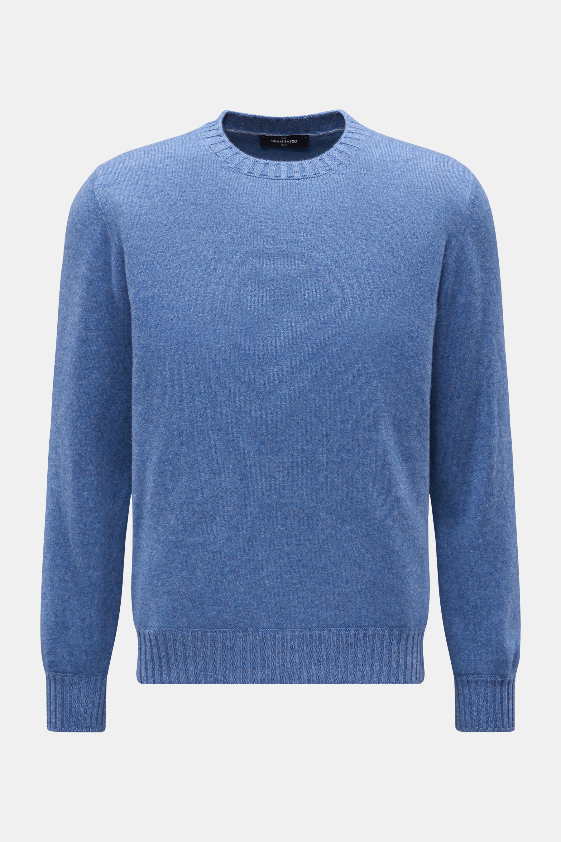 Gran Sasso Cashmere Rundhalspullover rauchblau meliert