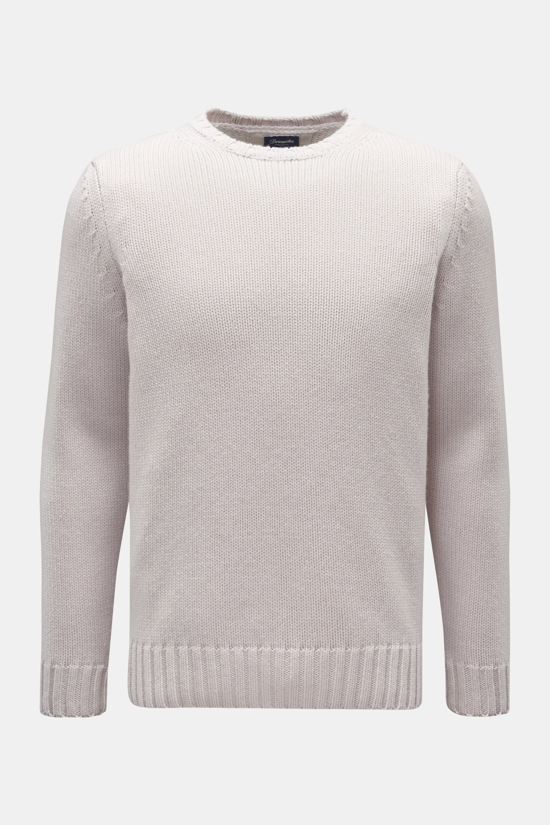 Drumohr Cashmere Rundhalspullover hellgrau