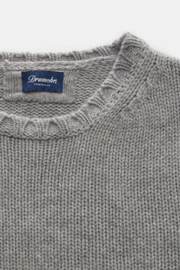 Drumohr Cashmere Rundhalspullover grau