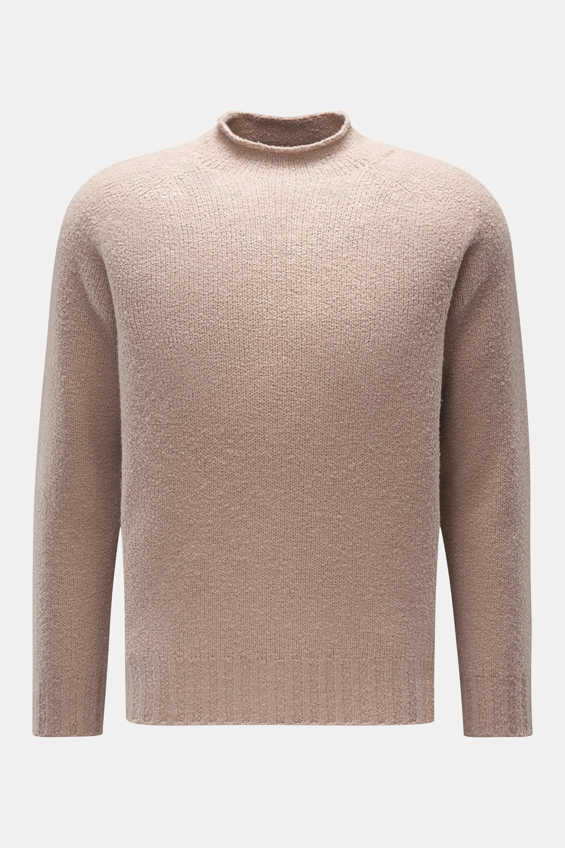 Merino Rundhalspullover sand