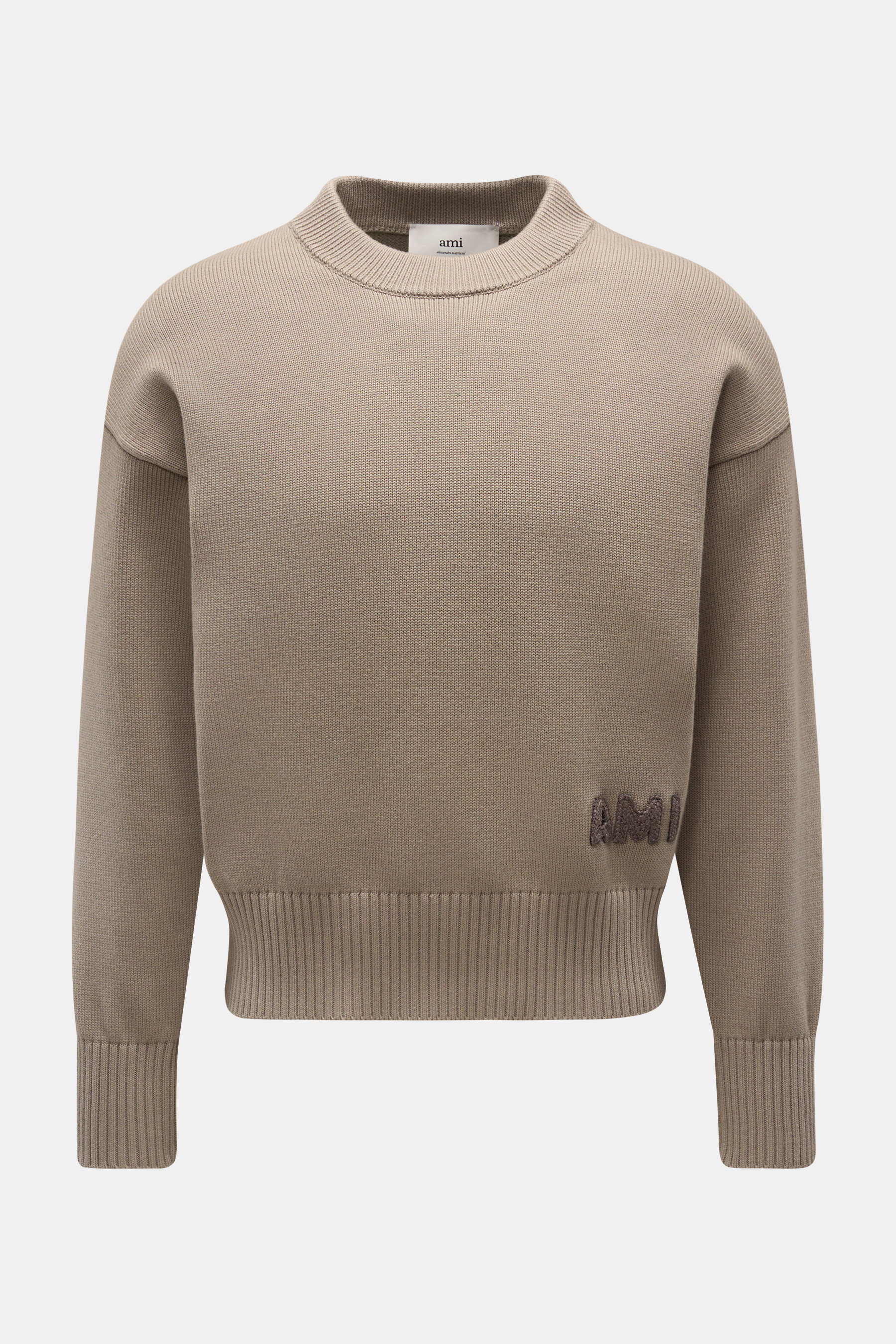 Ami Paris Rundhalspullover taupe