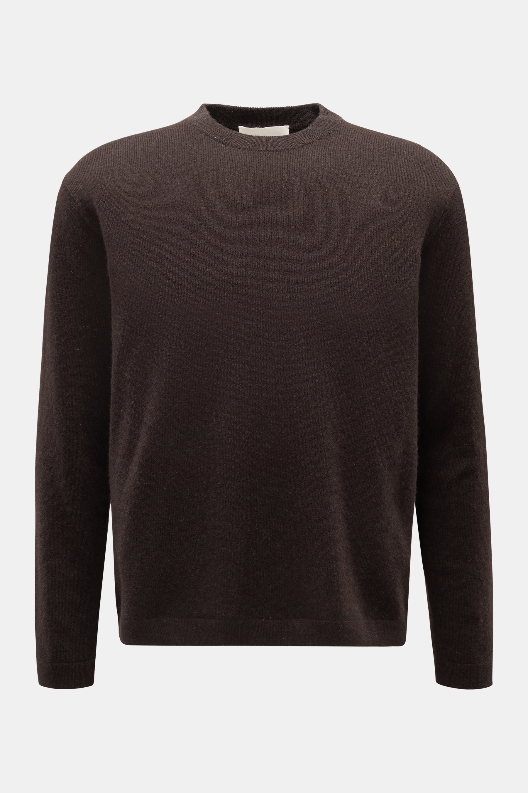 Lisa Yang Cashmere Rundhalspullover 'Mason' dunkelbraun