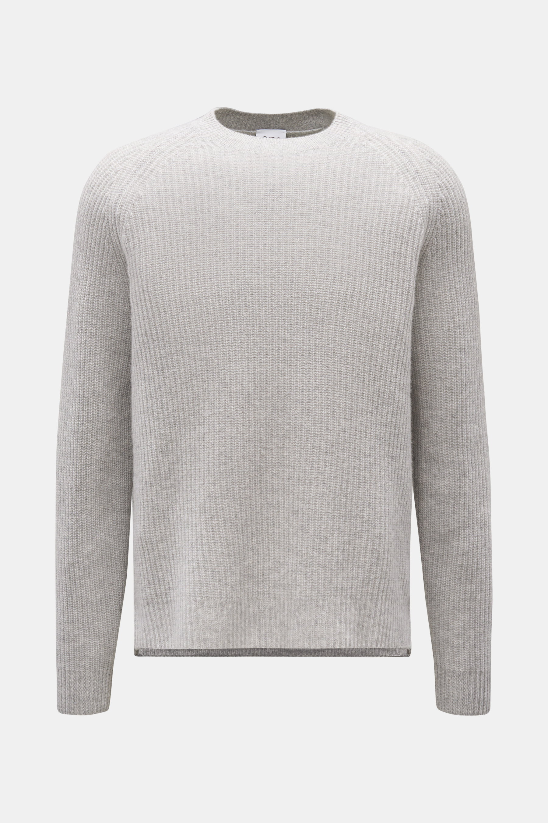 FTC Cashmere crew neck jumper light grey mottled