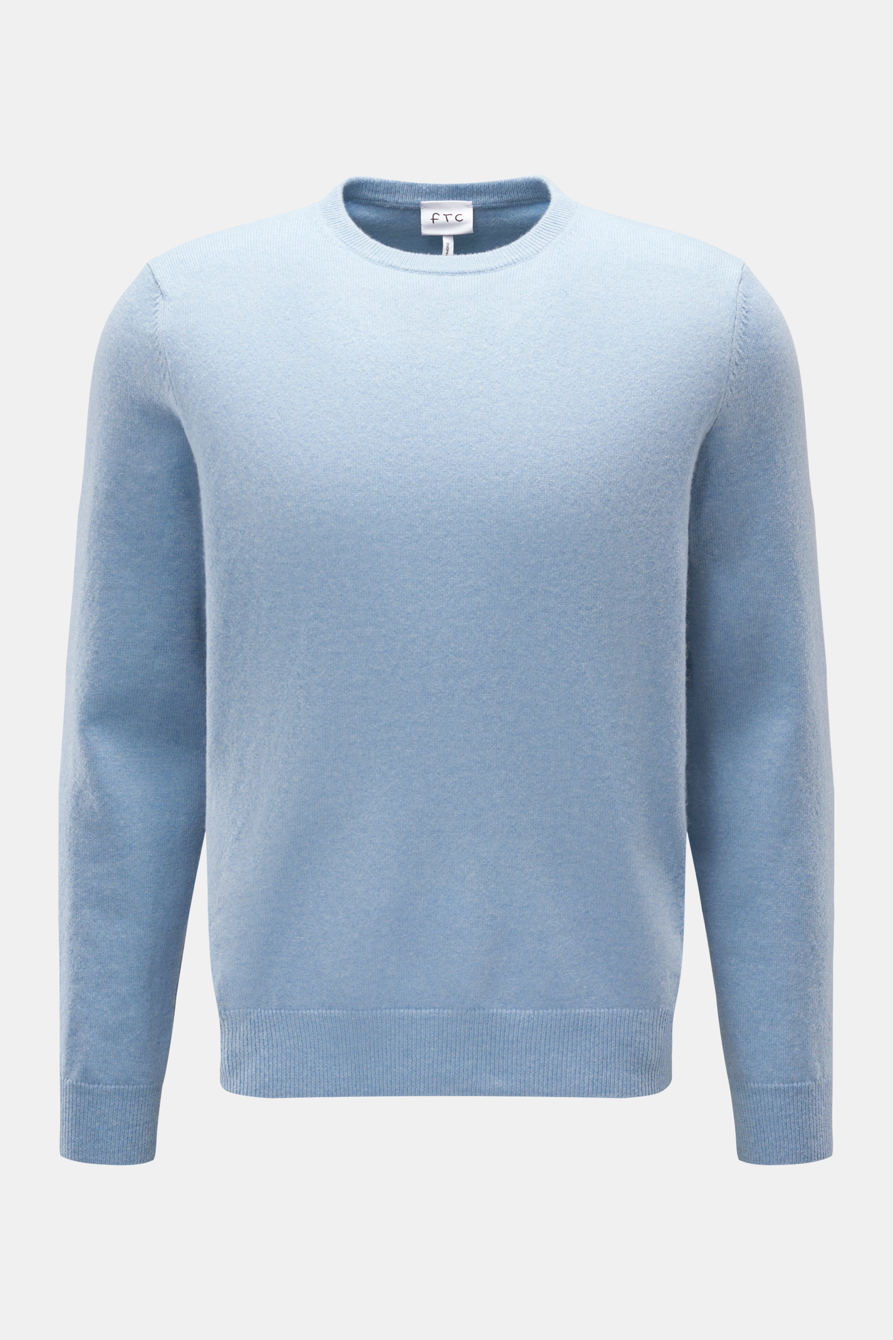 FTC Cashmere Rundhalspullover rauchblau meliert