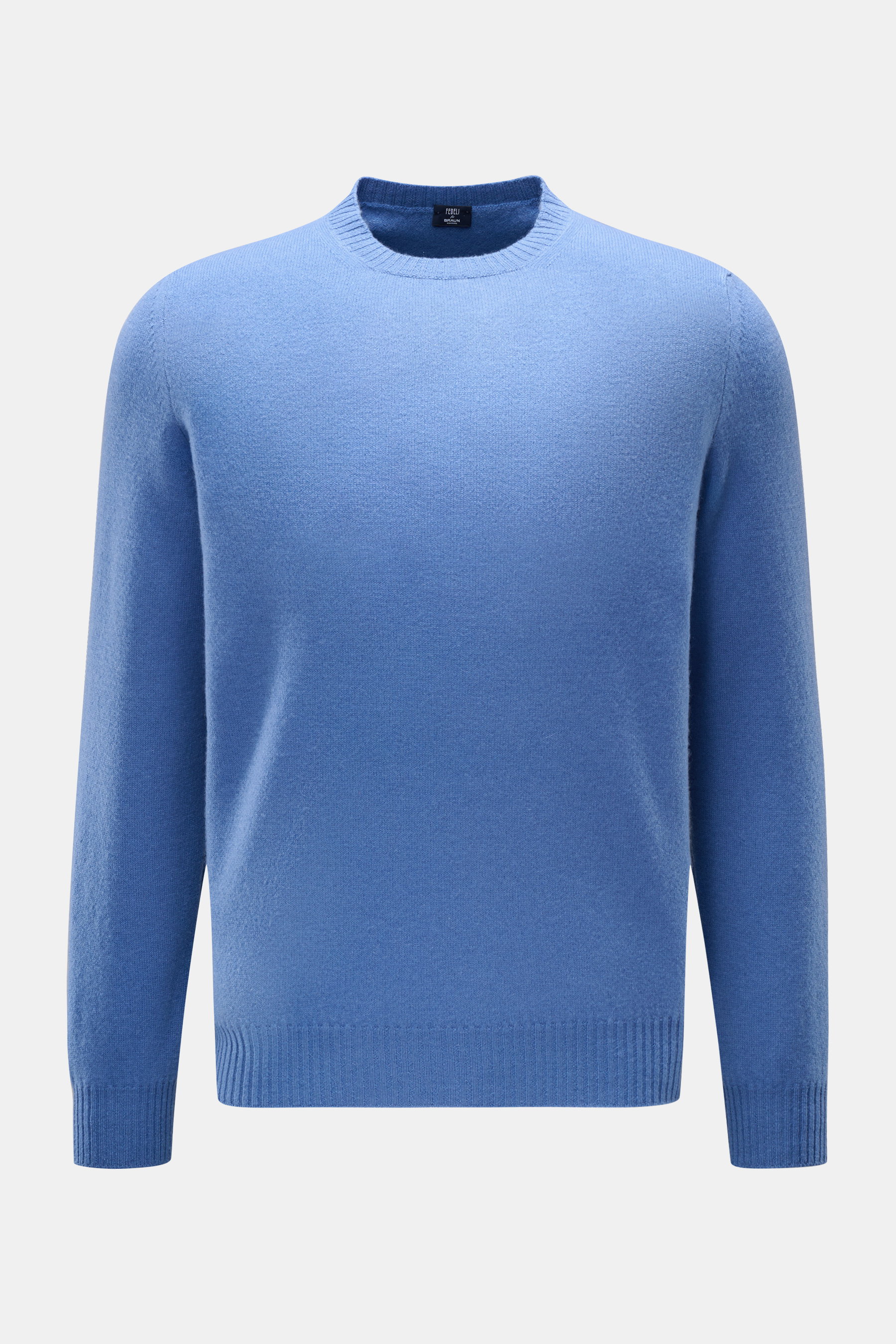 Fedeli Cashmere Rundhalspullover 'Argentina' blau