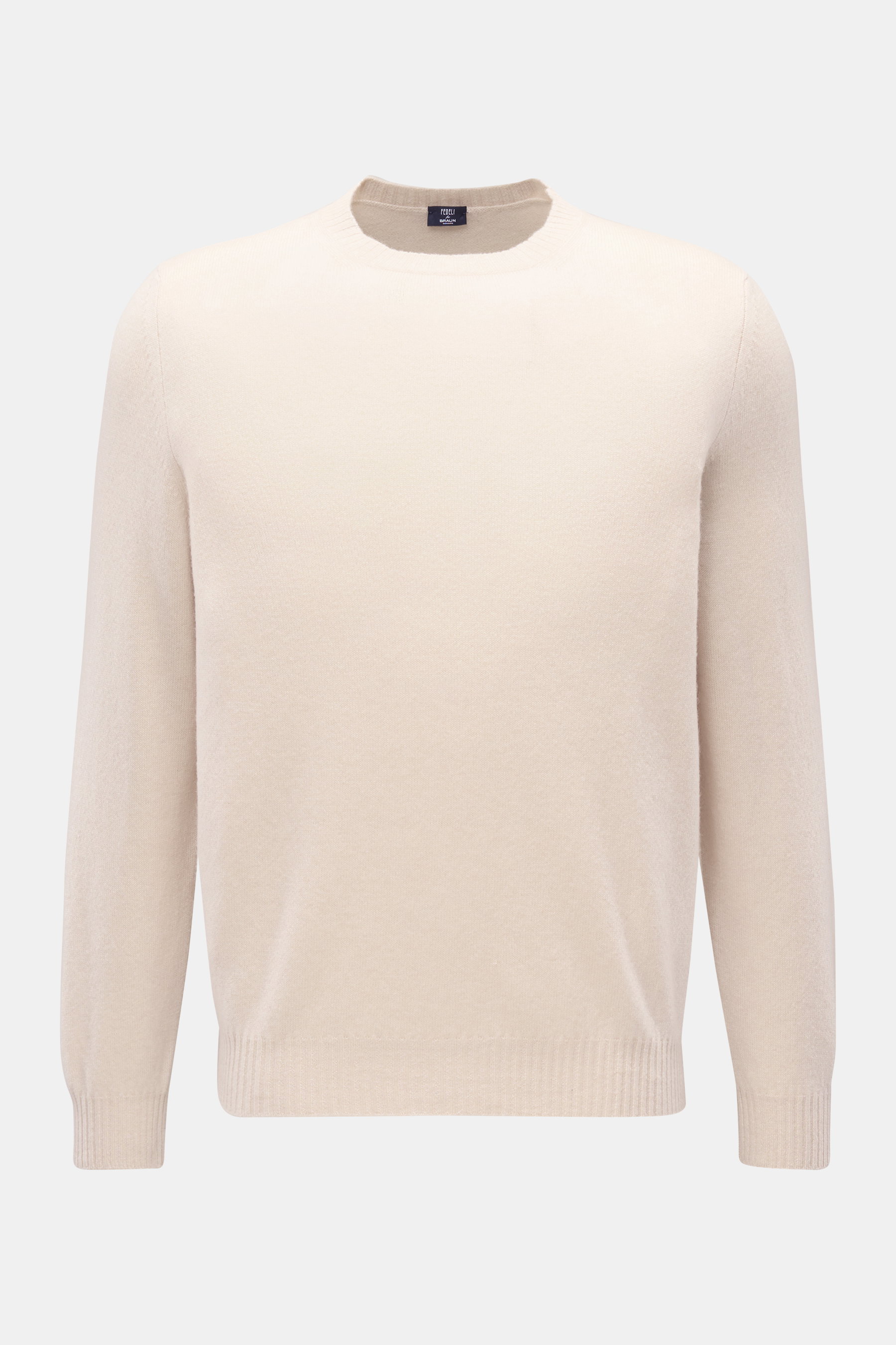 Fedeli Cashmere Rundhalspullover 'Argentina' beige