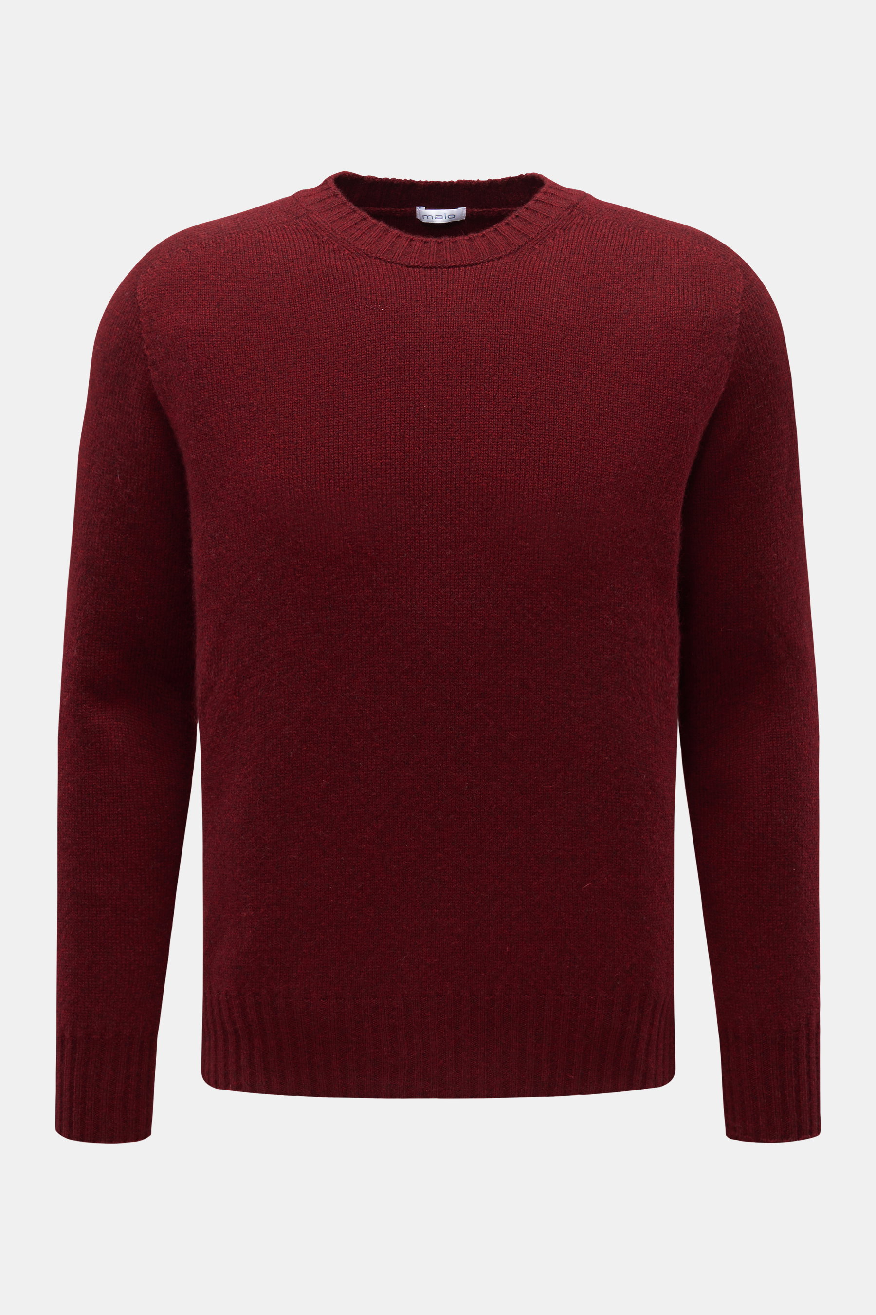 Malo Cashmere Rundhalspullover dunkelrot
