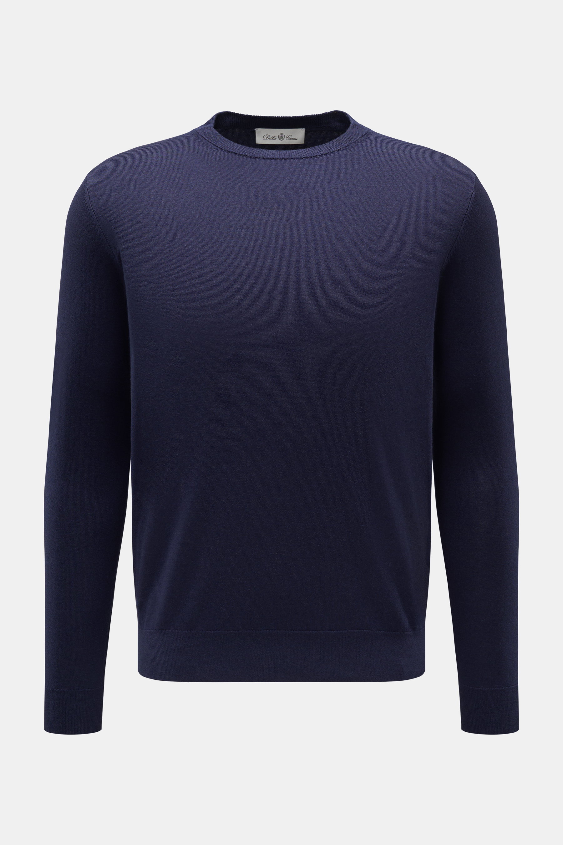 Della Ciana Feinstrick-Rundhalspullover 'Girocollo' navy