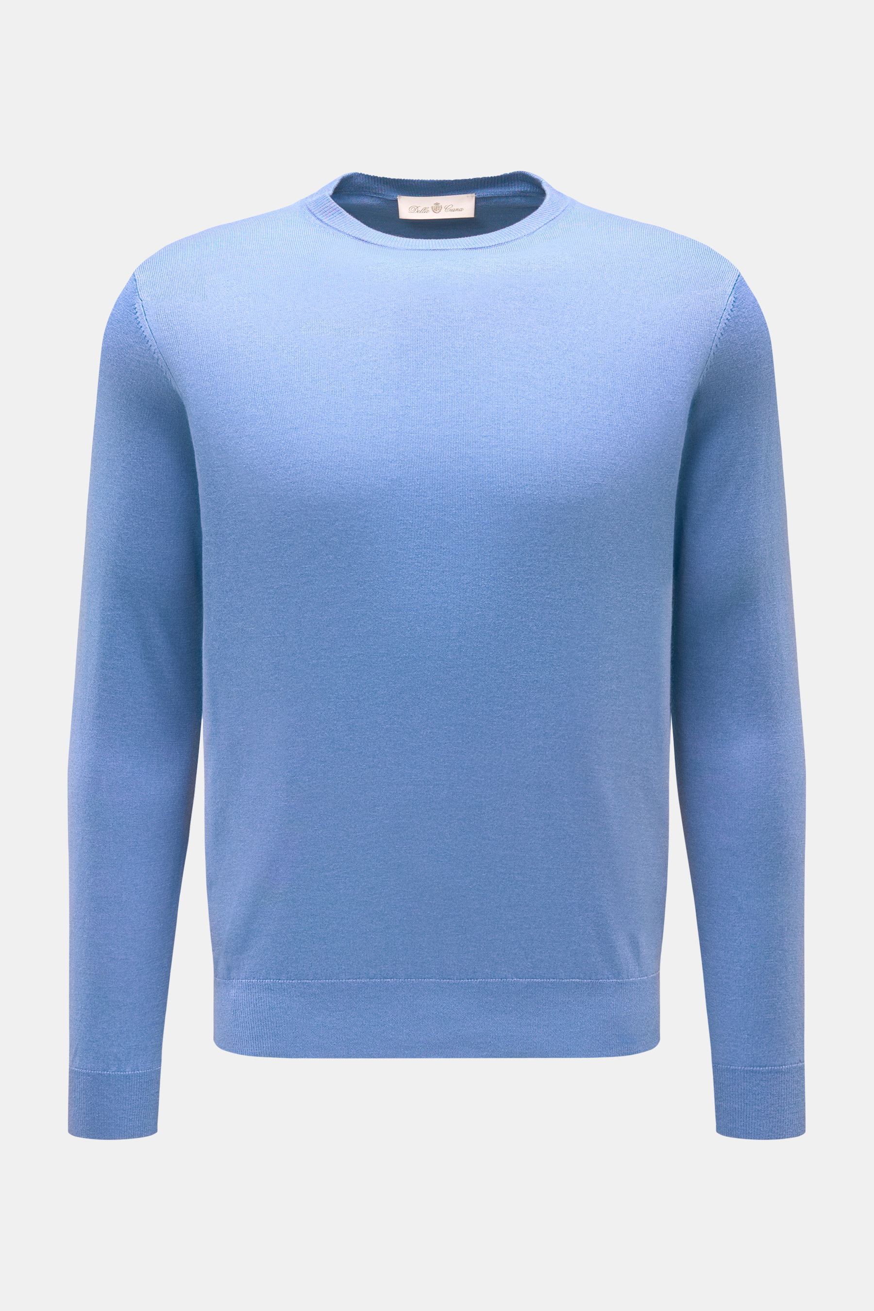 Della Ciana Feinstrick-Rundhalspullover 'Girocollo' blau