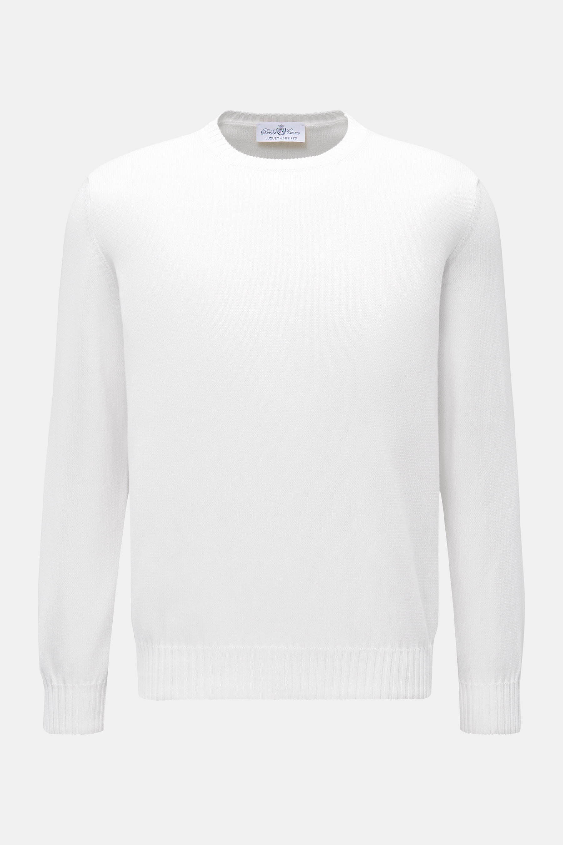 Della Ciana Rundhalspullover offwhite