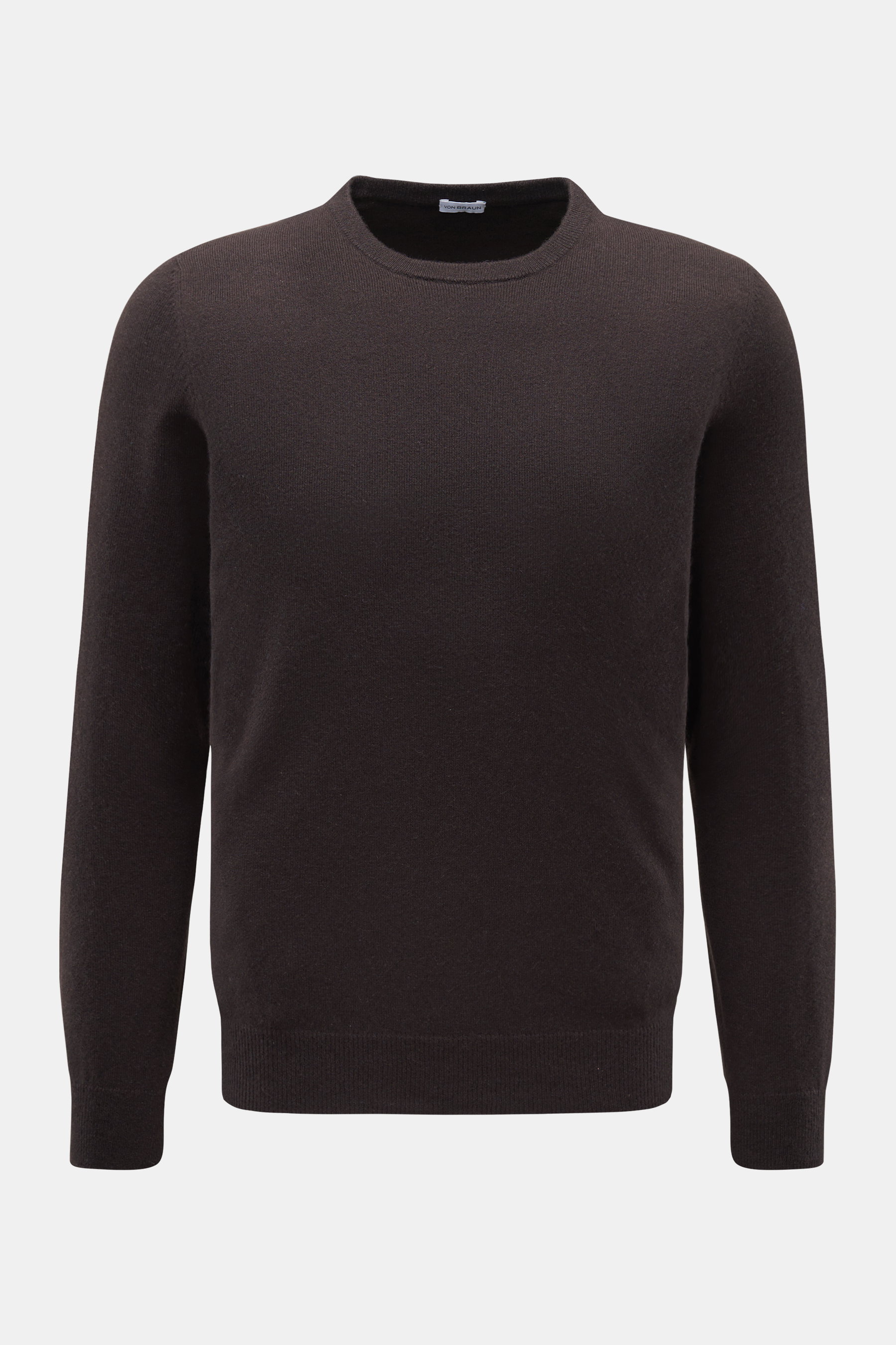 von Braun Cashmere Rundhalspullover dunkelbraun