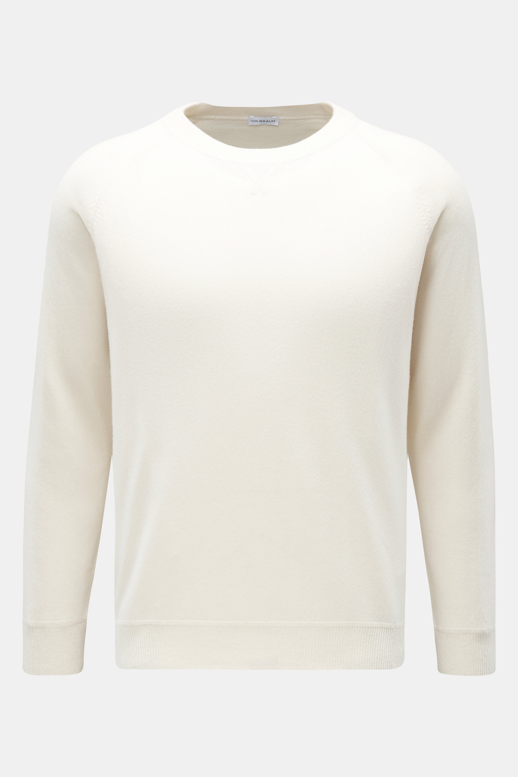 Cashmere Rundhalspullover creme
